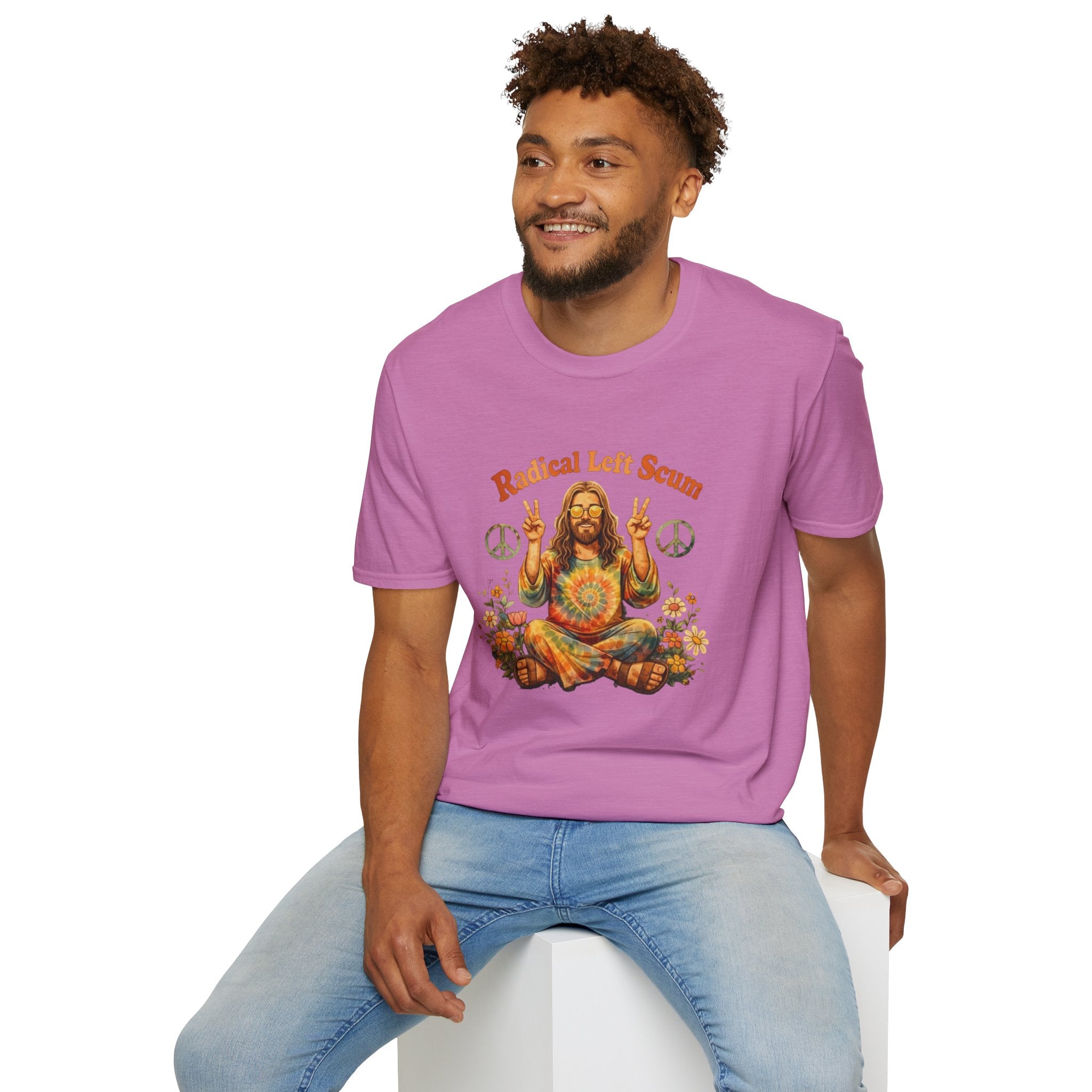 Radical Left Scum Hippie Peace Meditation T-Shirt