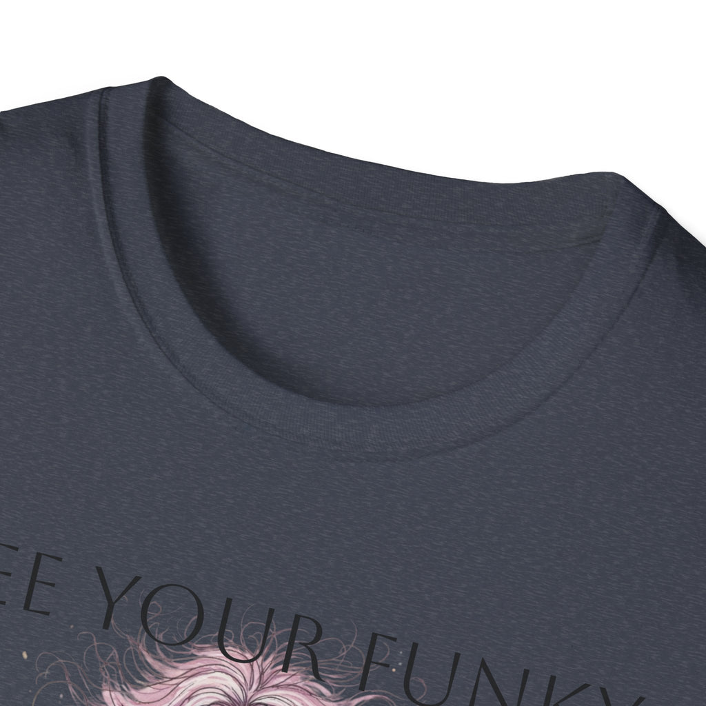 T-Shirt — “Free Your Funky” Peace-Sign Boho Woman Graphic Tee
