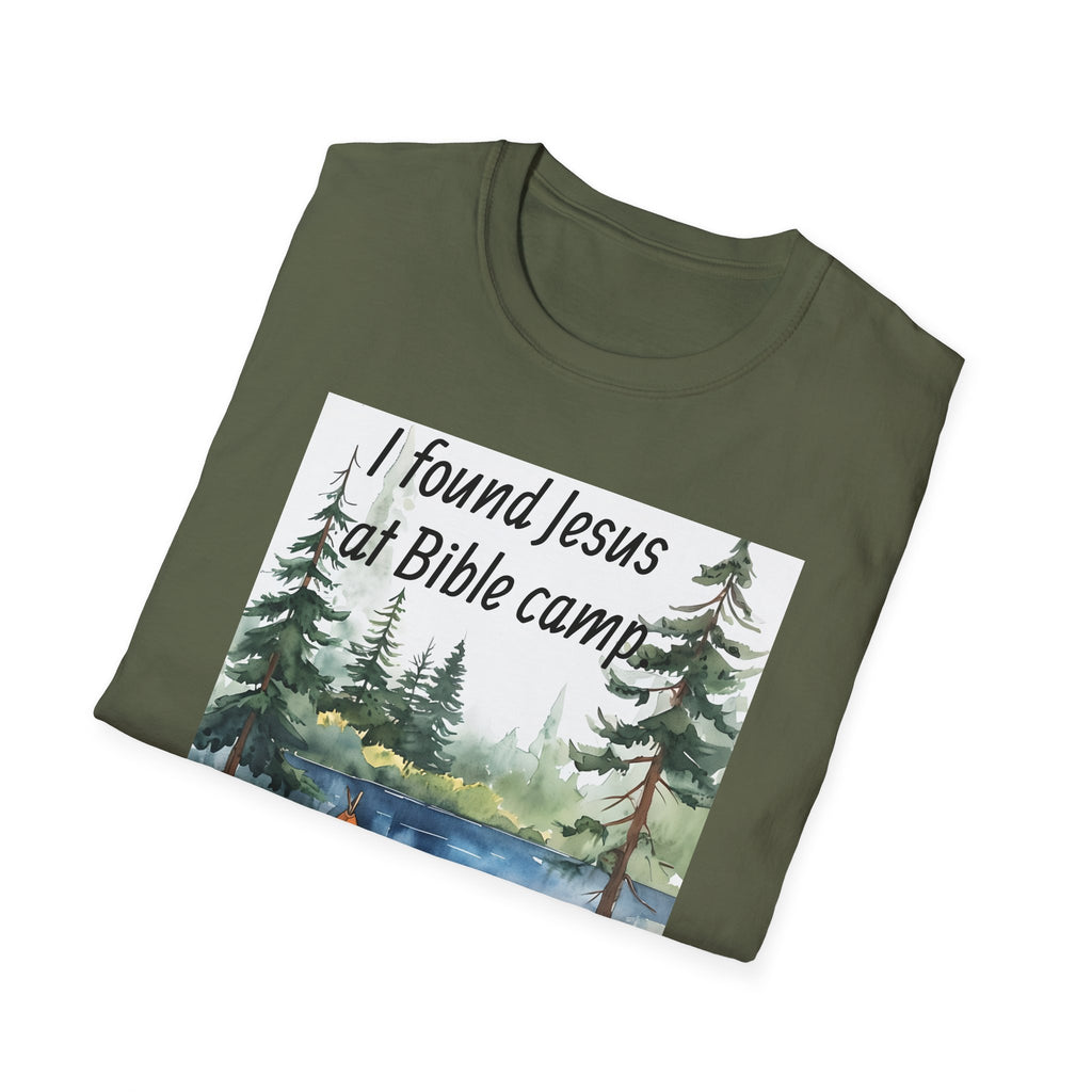 Funny Tee, Religious Camp Tshirt, Jesus Lover Shirt, Hilarious Church Gift, Christian Humor Apparel, Faith-Based Clothing camping bear