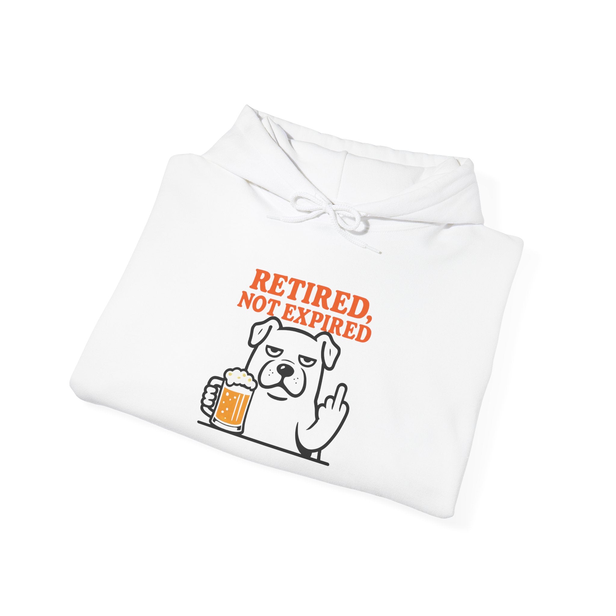 Retired not expired Dog and beer Hoodie, Retirement Adventure Gifts, Funny Unisex Sweatshirt