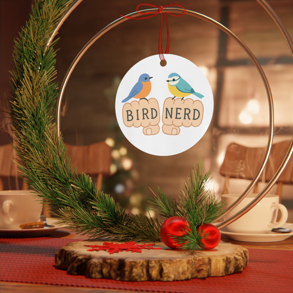 Bird Nerd Metal Ornament for Nature Lovers