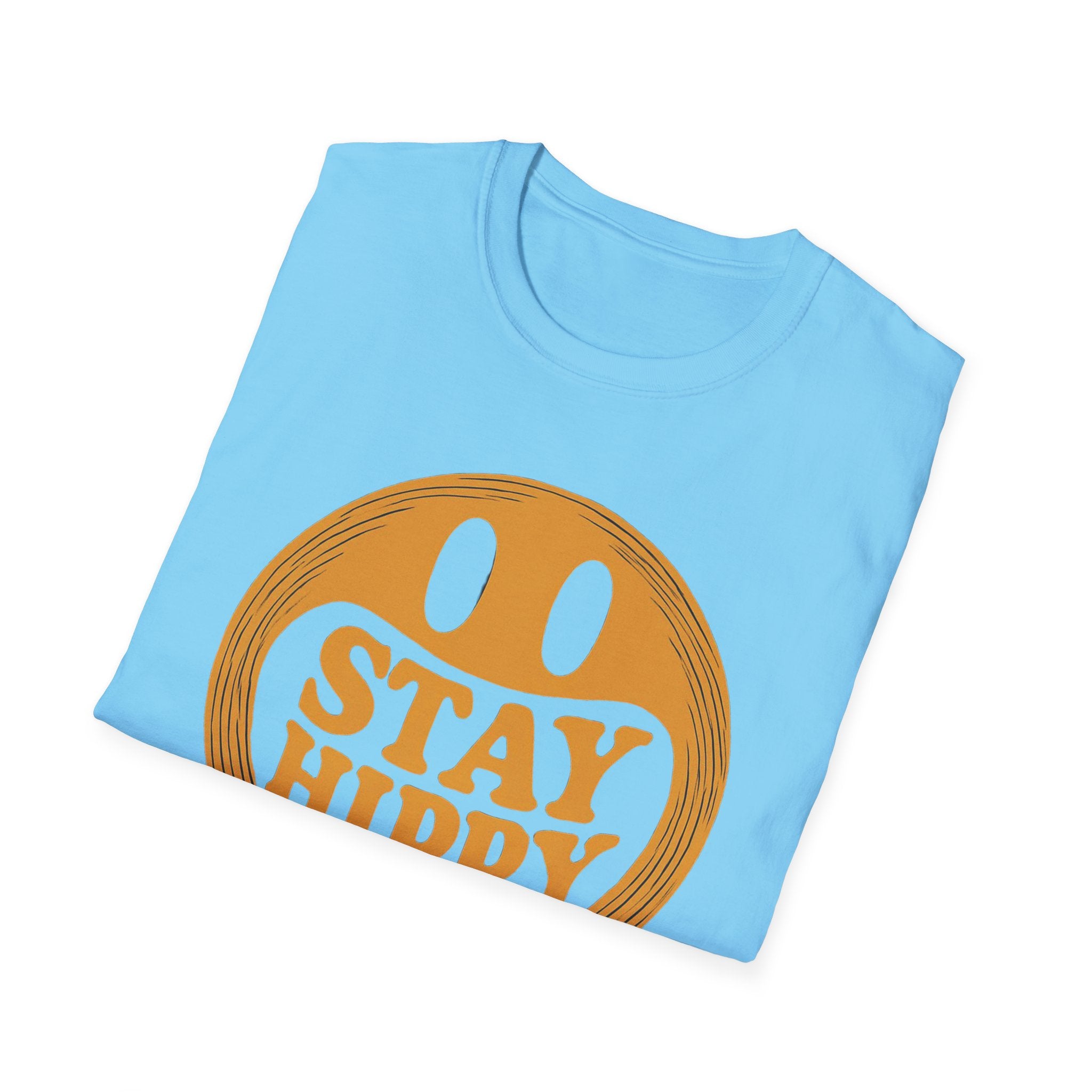 Stay Hippy Stay Happy Unisex T-Shirt, Hippie Graphic Tee, Positive Vibes Shirt, Bohemian Clothing, Festival Attire boho