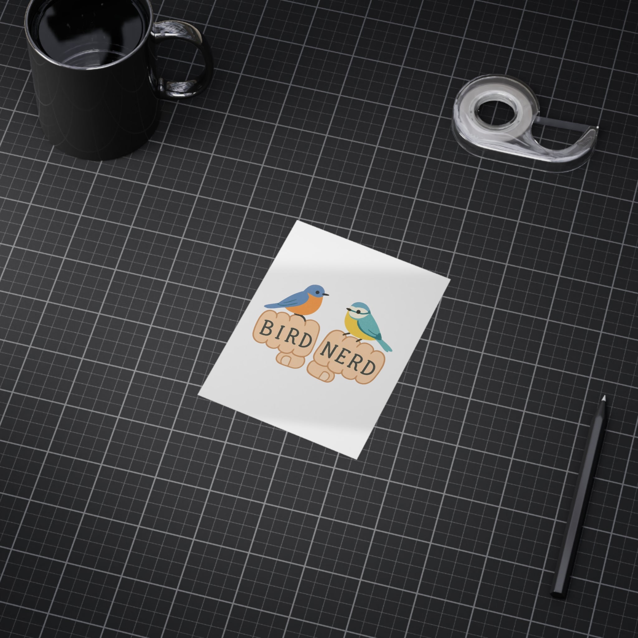 Bird Nerd Unframed Prints, Nature Lover Artwork, Bird Decor, Gift for Birdwatchers, Cute Wall Art for Home Birding gift knuckle, tattoos