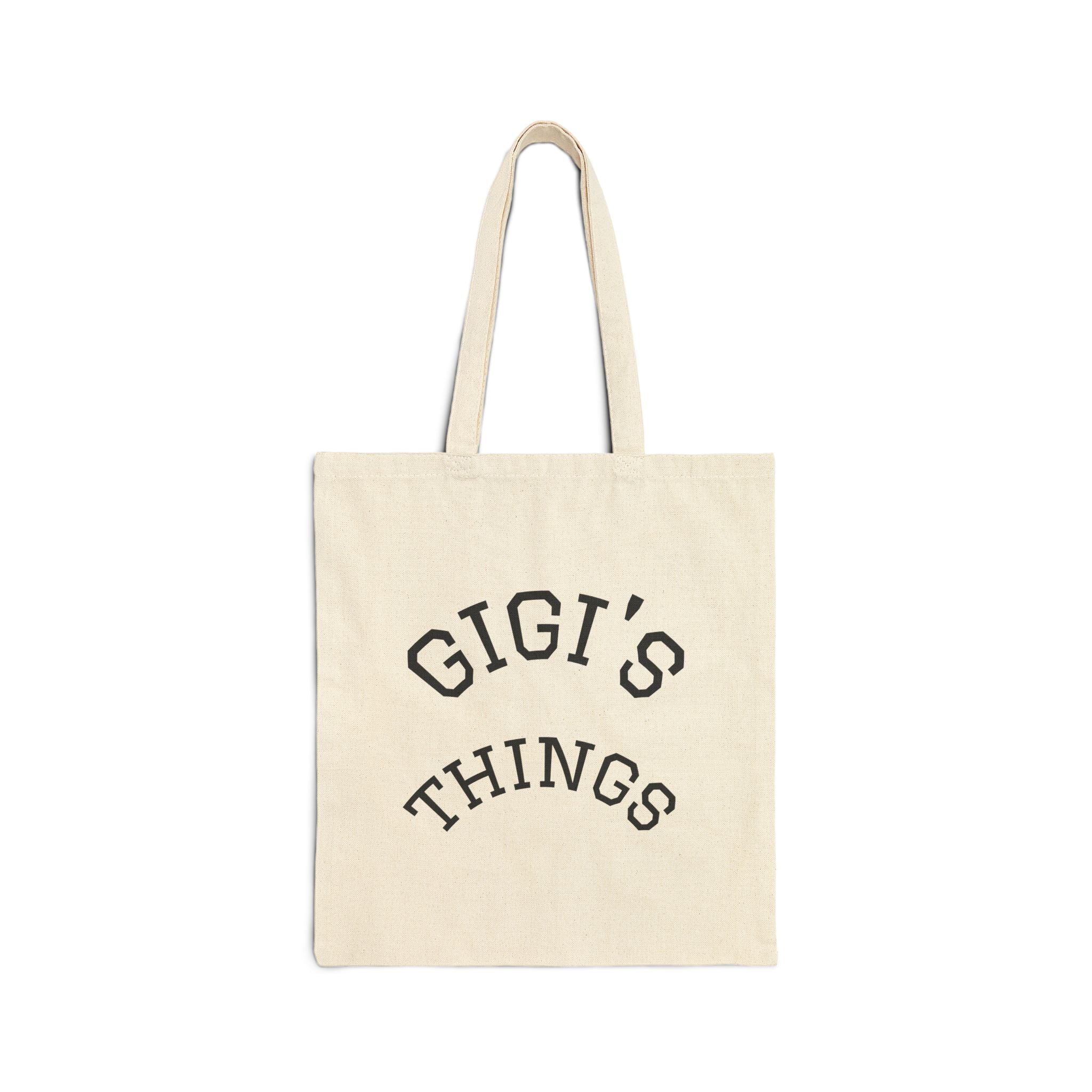 Personalized Cotton Canvas Tote Bag -gift  Gigi's Things Add any name! Nana, Ms. Johnson, Sarah’s printed on both sides.