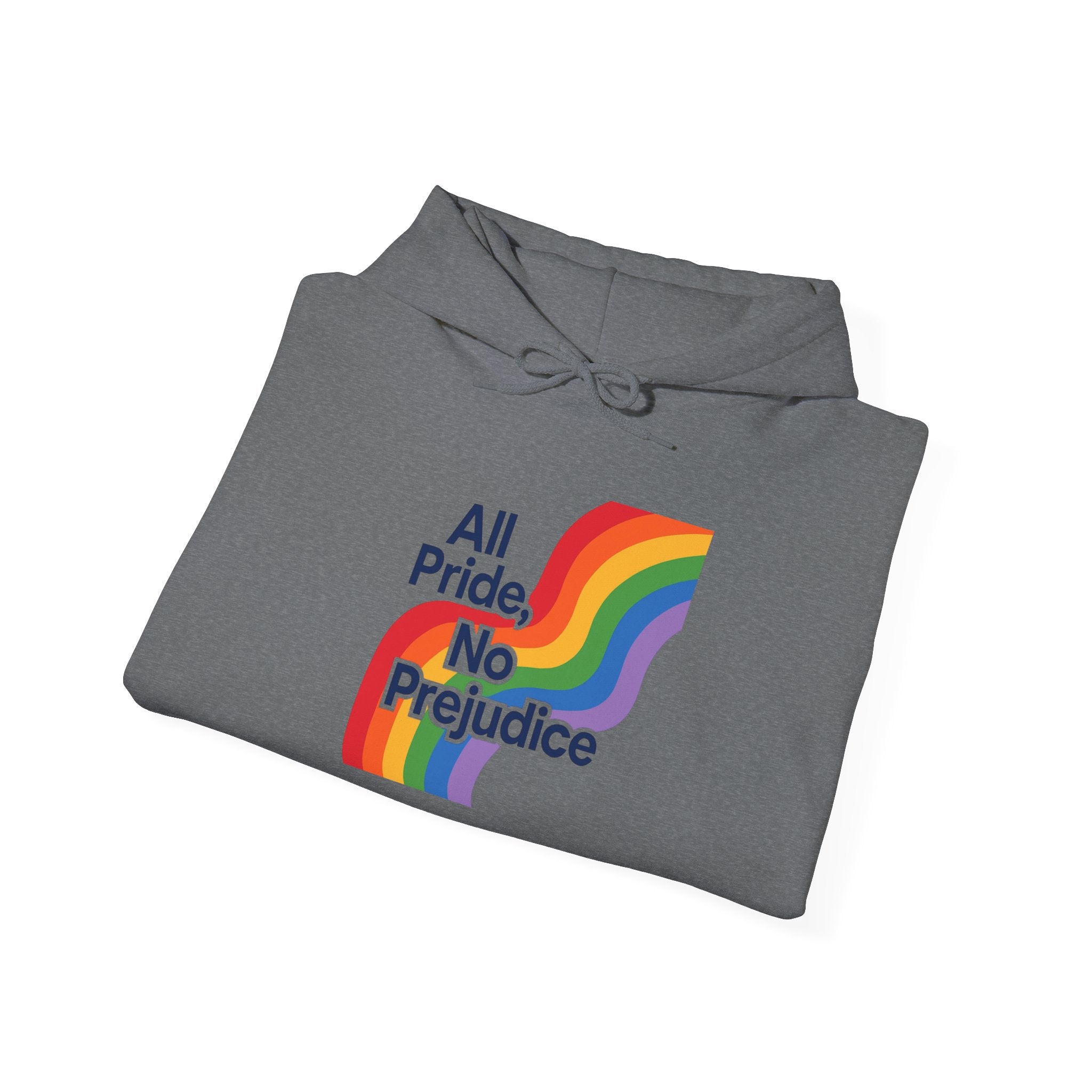 Pride Celebration Hoodie, Unisex Rainbow Sweatshirt, LGBTQ+ Hoodie, All Pride No Prejudice Sweatshirt, Comfortable Pride Wear anti trump