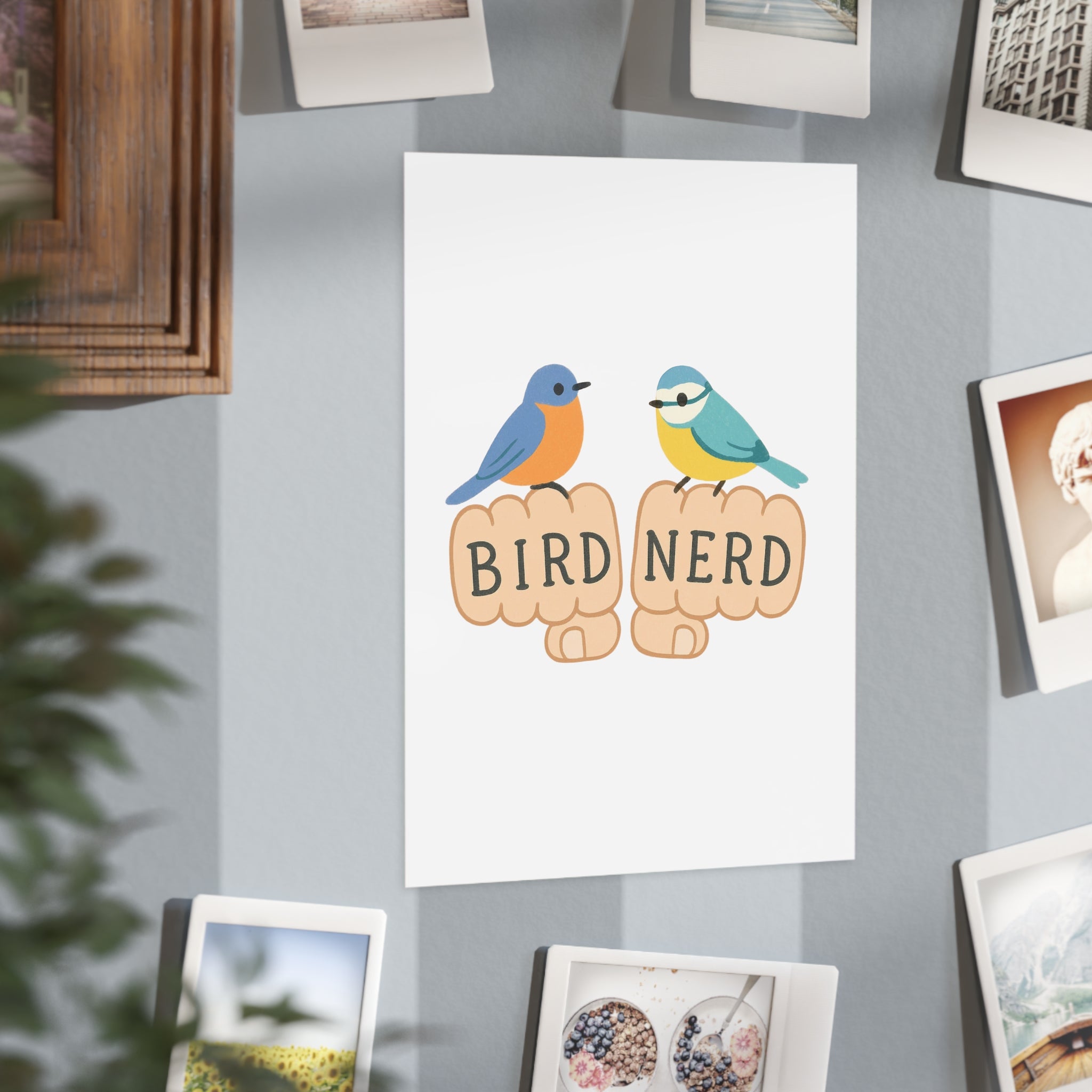 Bird Nerd Unframed Prints, Nature Lover Artwork, Bird Decor, Gift for Birdwatchers, Cute Wall Art for Home Birding gift knuckle, tattoos