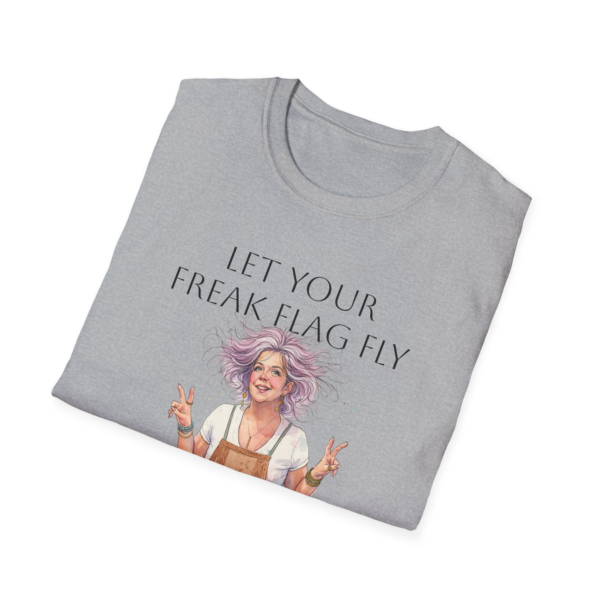 T‑Shirt — "Let Your Freak Flag Fly" Boho Artist Graphic Tee