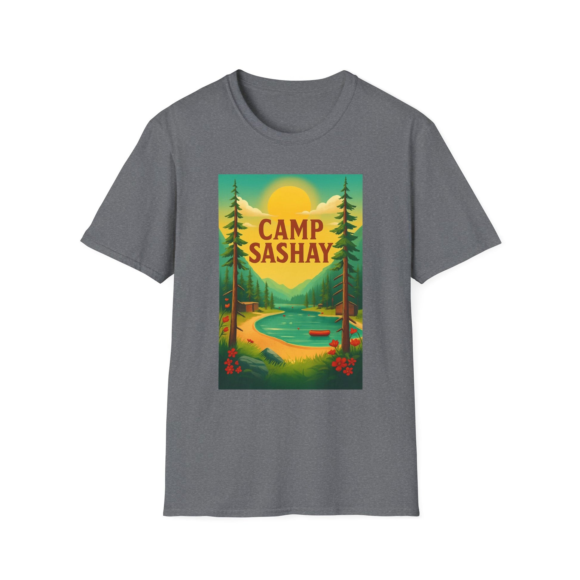 Camp Sashay carnival Unisex Softstyle T-Shirt, Vintage Camping Tee, Outdoor Adventure Shirt, Summer Vibes T-Shirt, Gift for Nature Lovers