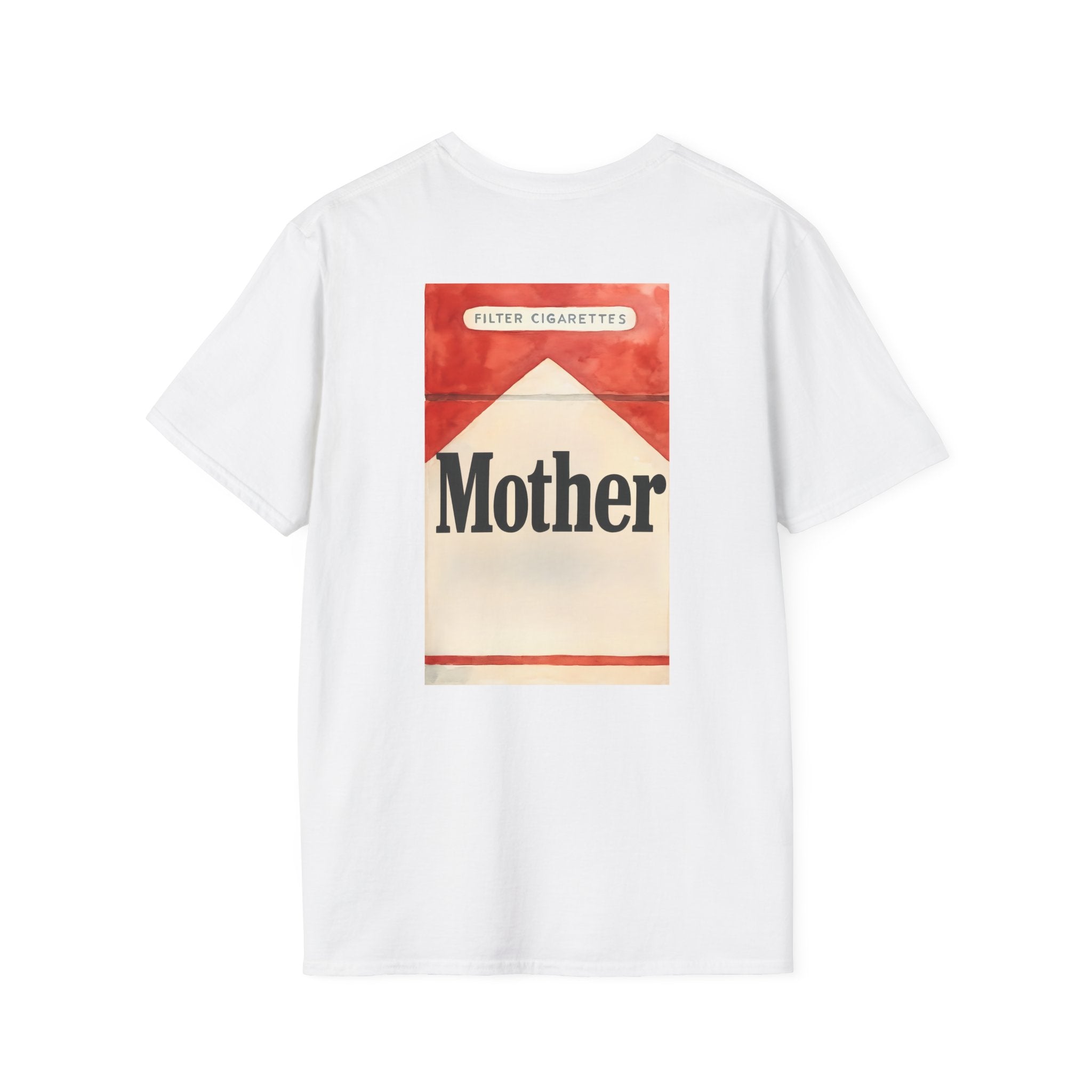 Vintage Cigarette Pack Unisex T-Shirt printed on back