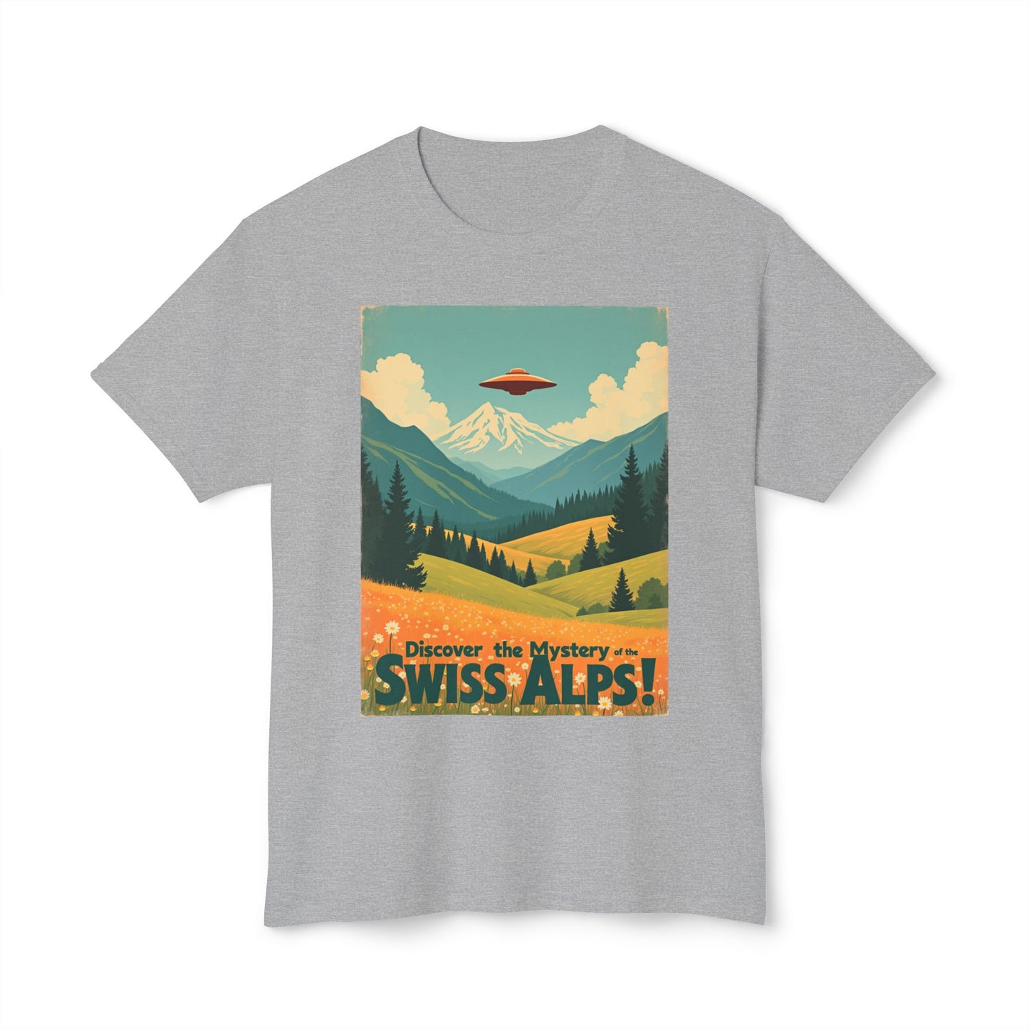 T-Shirt - Swiss Alps Space Travel Adventure Unisex HD Cotton™ Tee