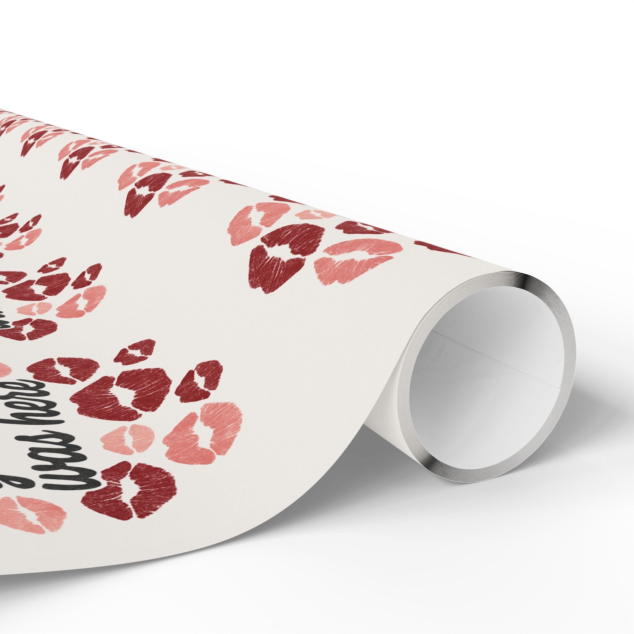 Personalized Any Name Kiss Print Wrapping Paper - Romantic Gift Wrap for Valentine's Day & Special Occasions grandparents aunts gifts for him