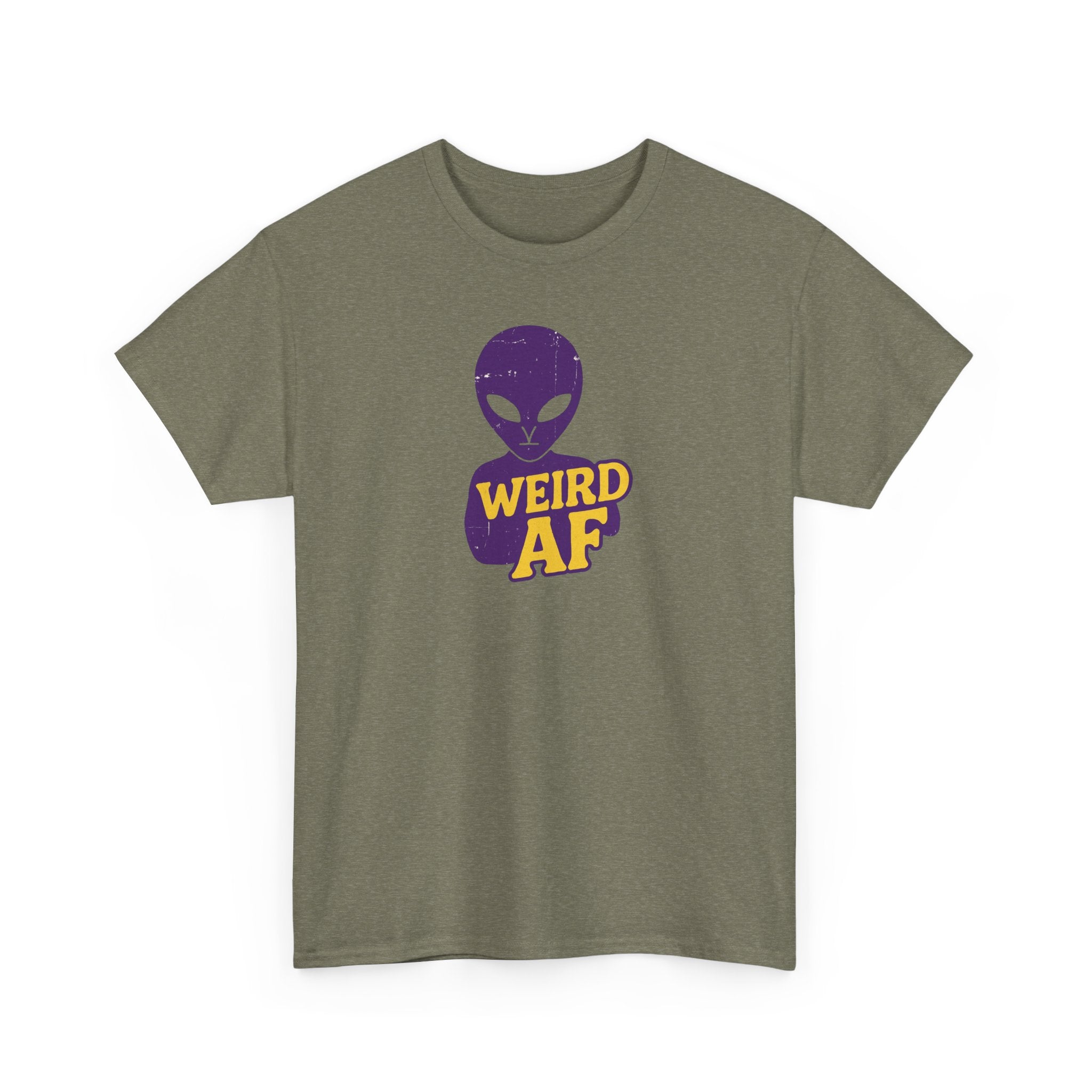 Weird AF Alien Tee, Unisex Graphic T-Shirt, Fun Casual Wear, Gift for Sci-Fi Lovers, Quirky Humor Apparel