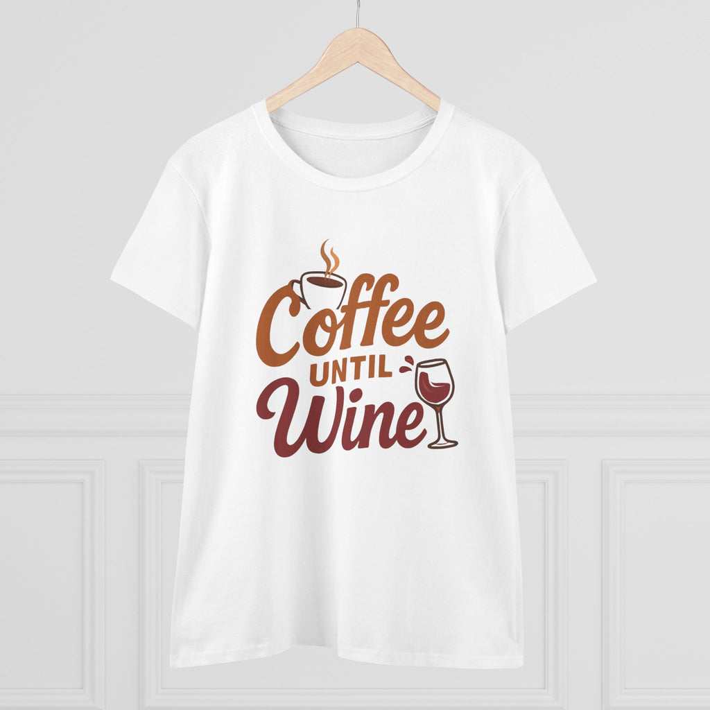 Coffee until wine tshirt coffee lovers wine lovers gift for her cozy, Women's Tee, Graphic Tee, Coffee Shirt, Wine Shirt, Funny Shirt