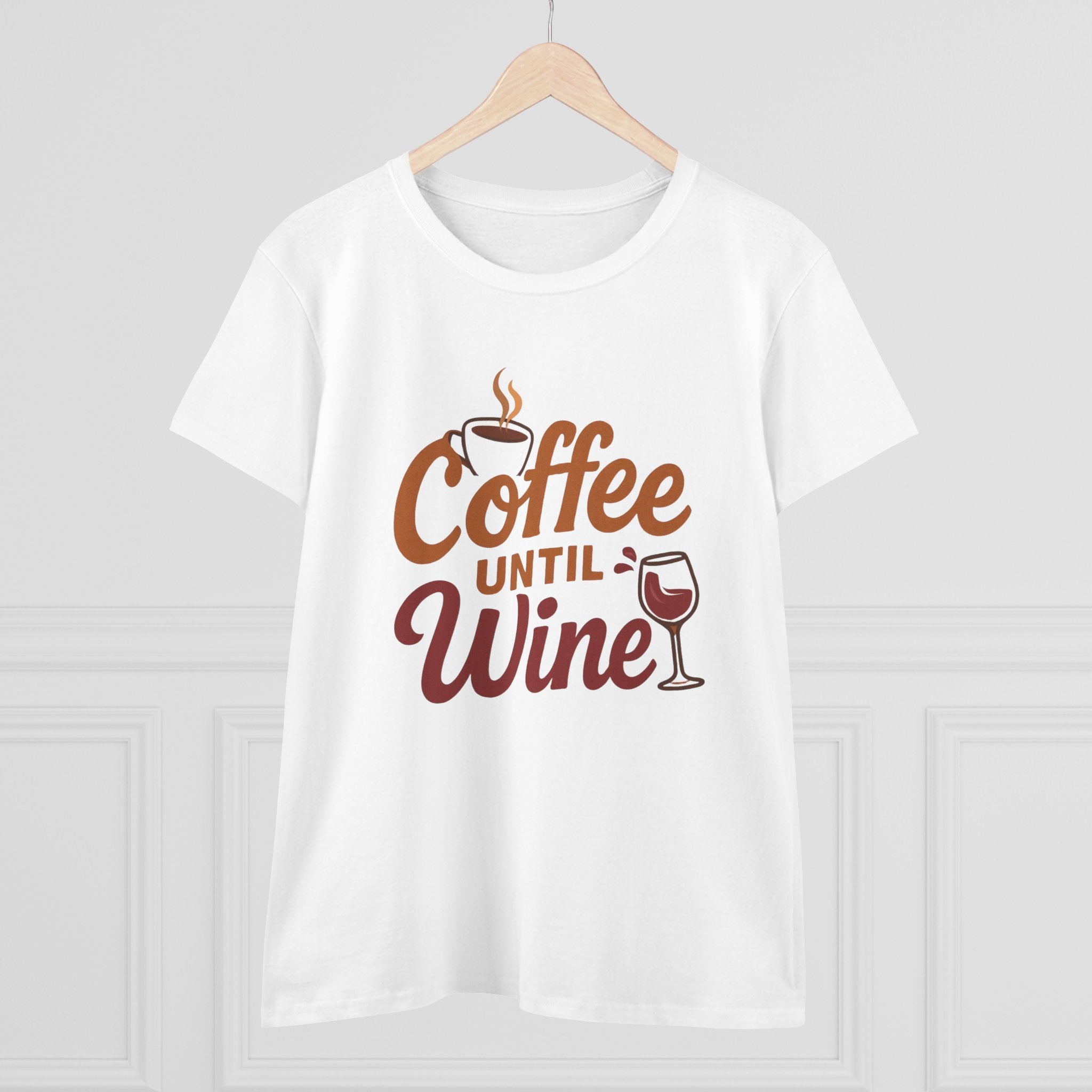 Coffee until wine tshirt coffee lovers wine lovers gift for her cozy, Women's Tee, Graphic Tee, Coffee Shirt, Wine Shirt, Funny Shirt