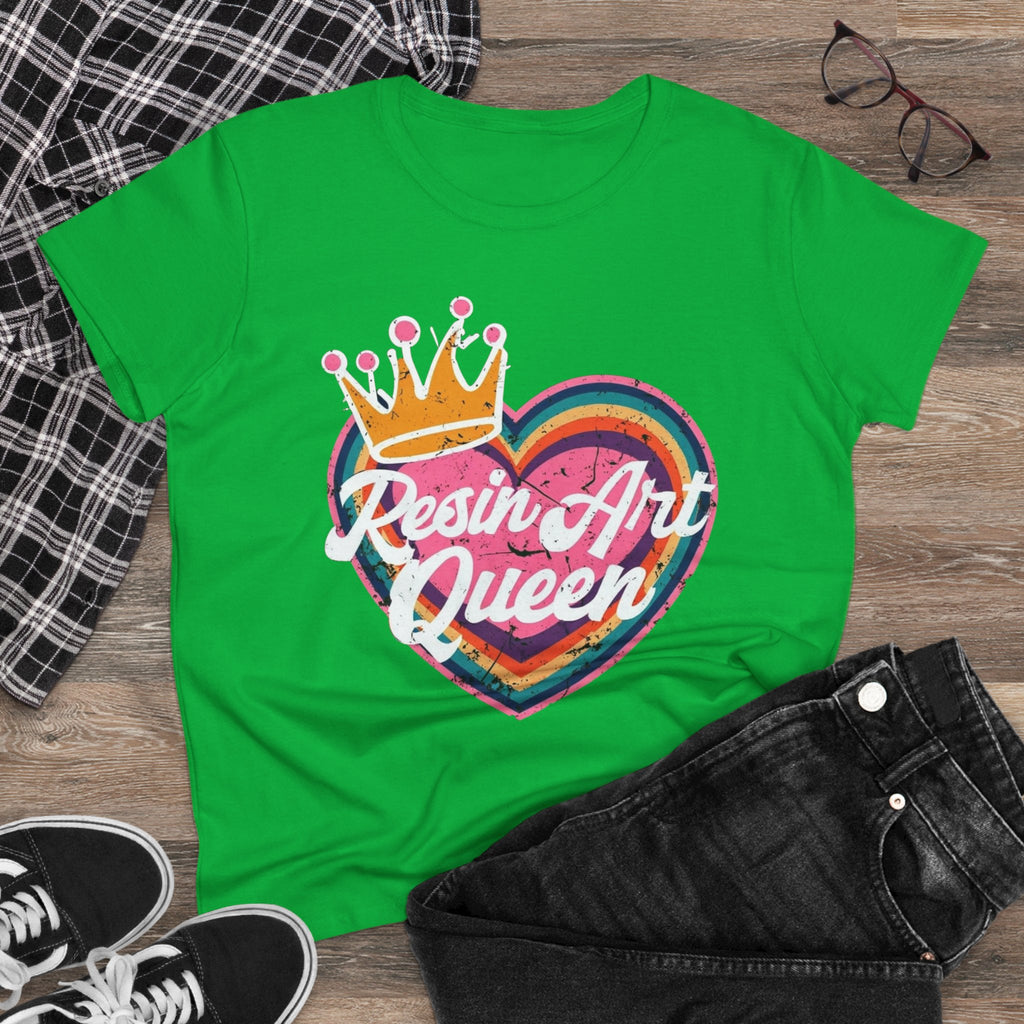 Resin Art Queen Tee - Fun, Colorful Cotton Shirt for Art Lovers, Gifts, Festivals, Home Parties, Creative Outfits