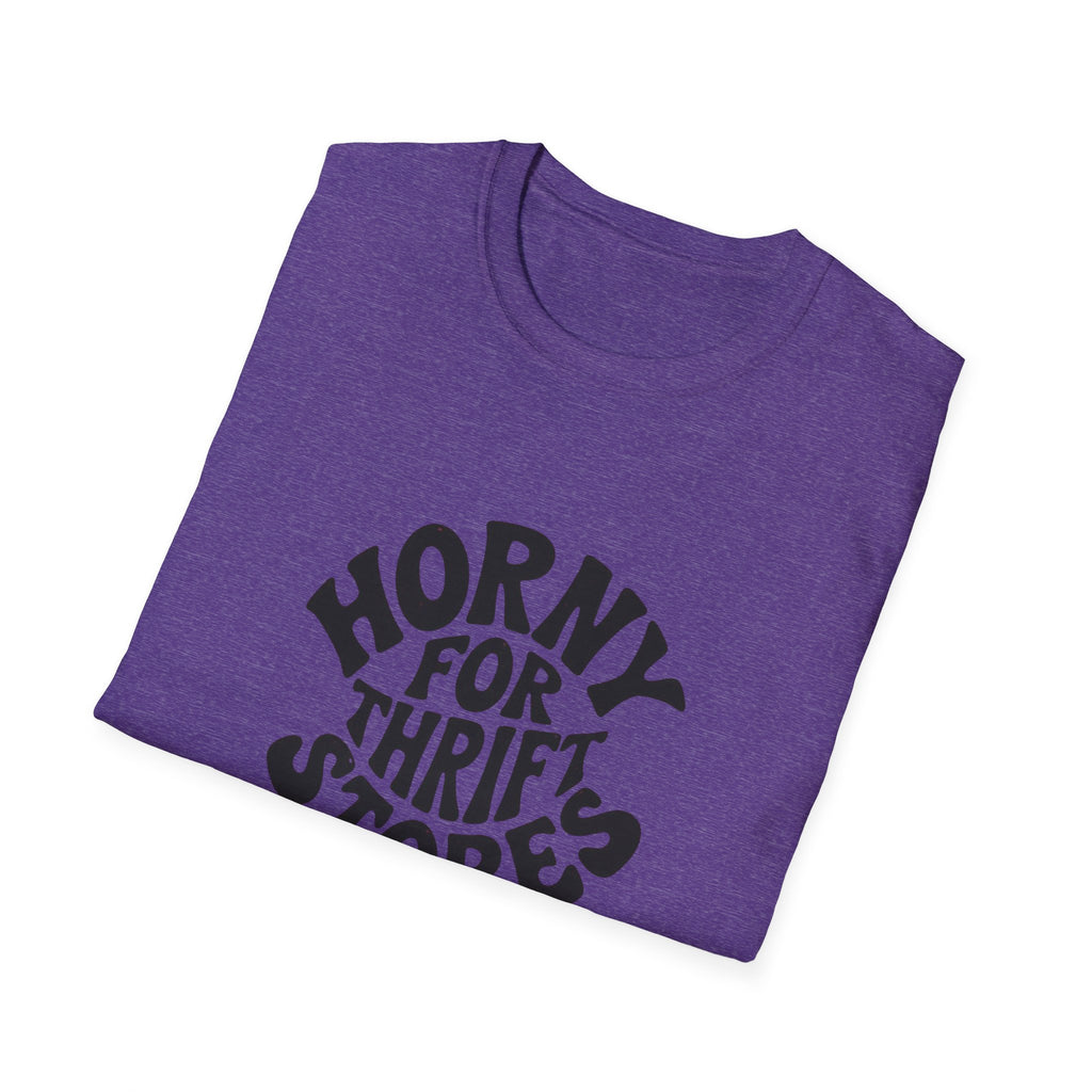 Horny for Thrift Stores T-Shirt — Funny Vintage Thrift Shopper Graphic Tee