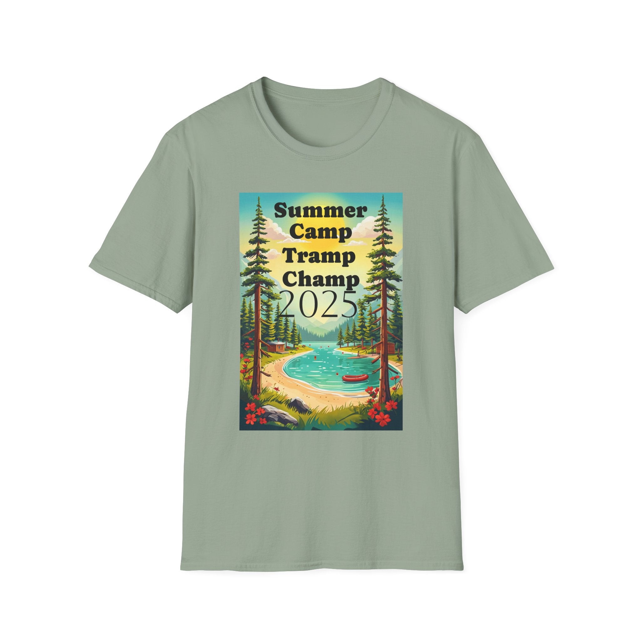 Unisex Summer Camp T-Shirt, Fun Camp Tee, Outdoor Adventure Shirt, Camping Gift, Tramp Champ Apparel, 2025 Summer Tees