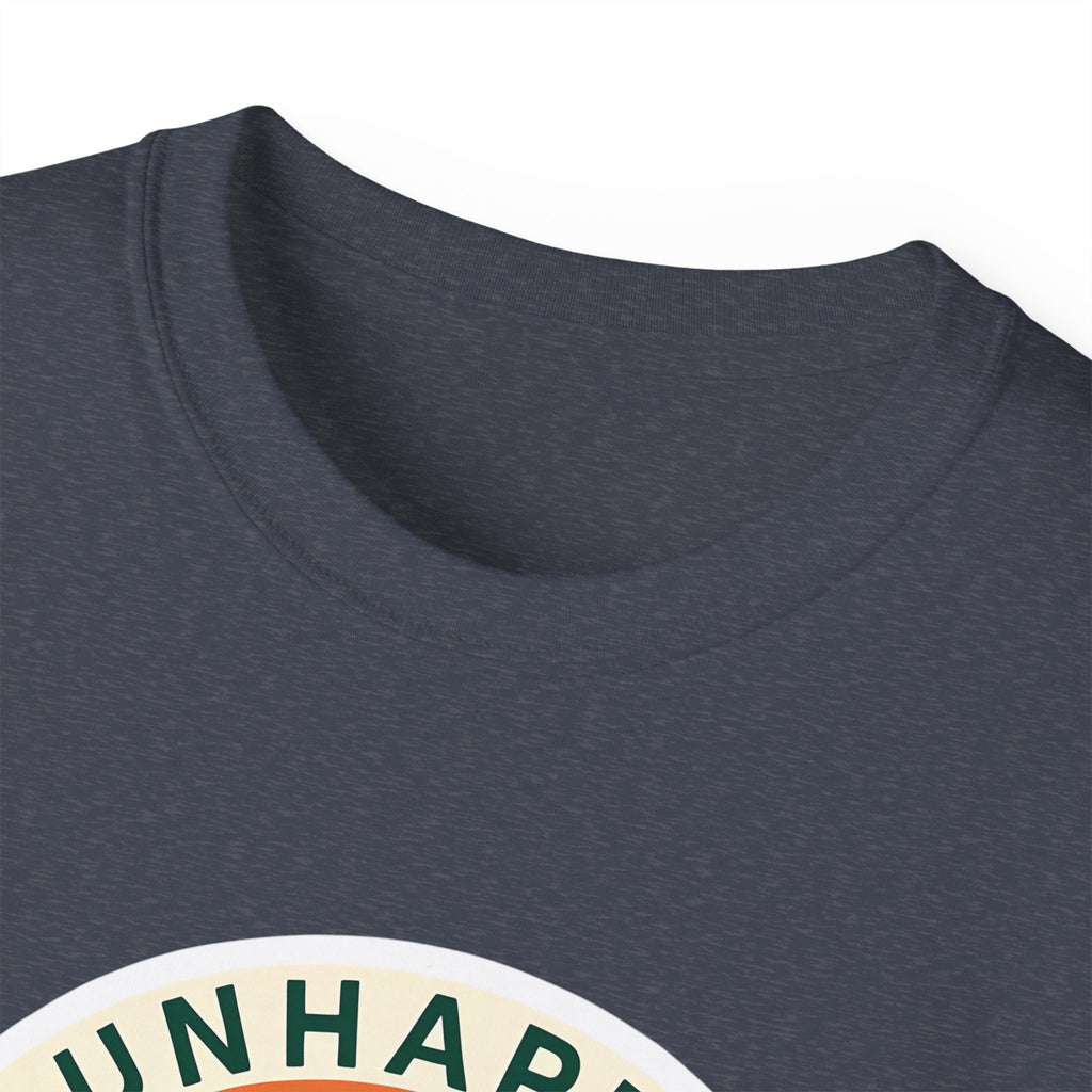 Unisex Tee for Campers: Unhappy Wanderer Adventure Gift Shirt, Hiking Outdoor Camping Apparel, Outdoorsy Nature Lover Top, Wanderlust Tee,