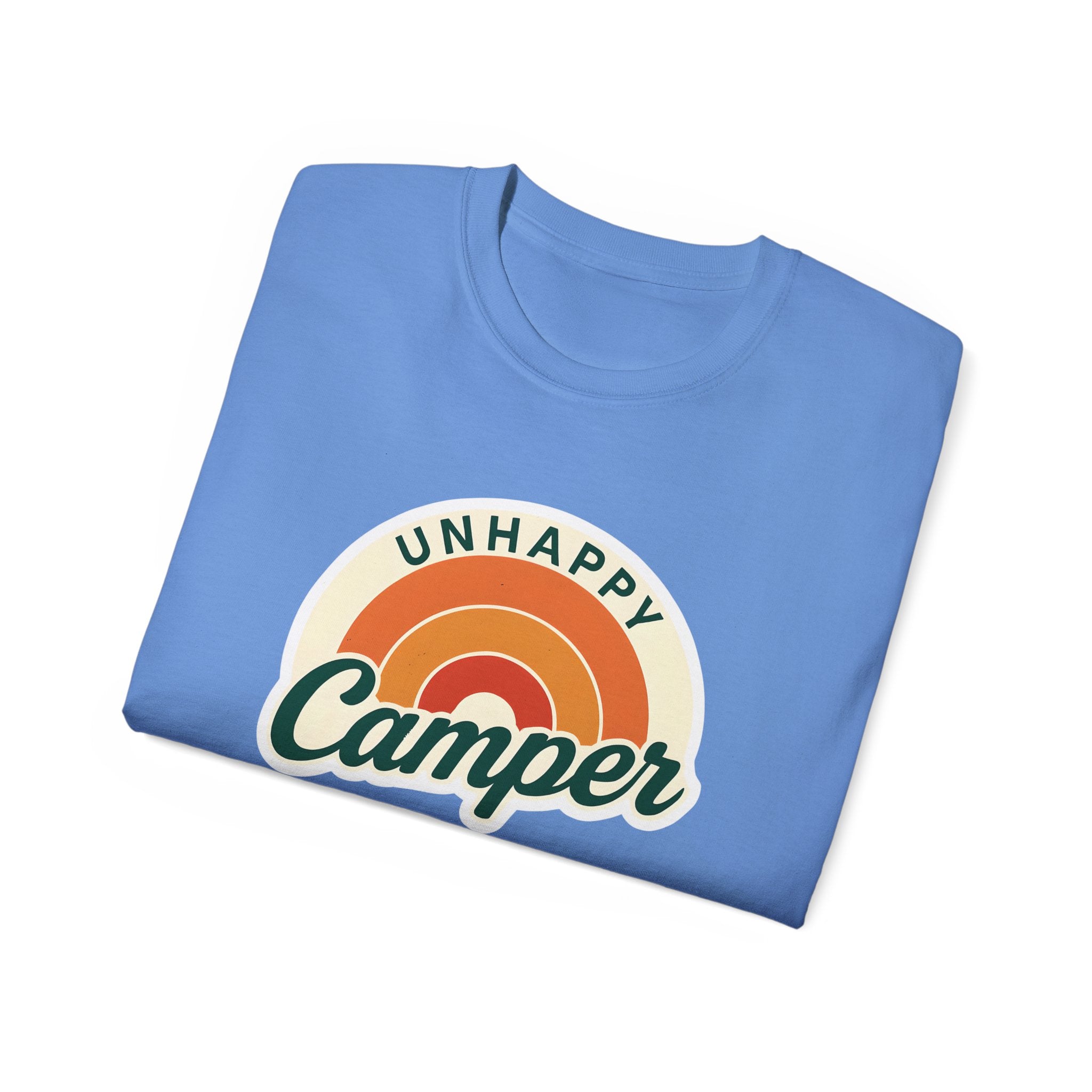 Unisex Tee for Campers: Unhappy Wanderer Adventure Gift Shirt, Hiking Outdoor Camping Apparel, Outdoorsy Nature Lover Top, Wanderlust Tee,