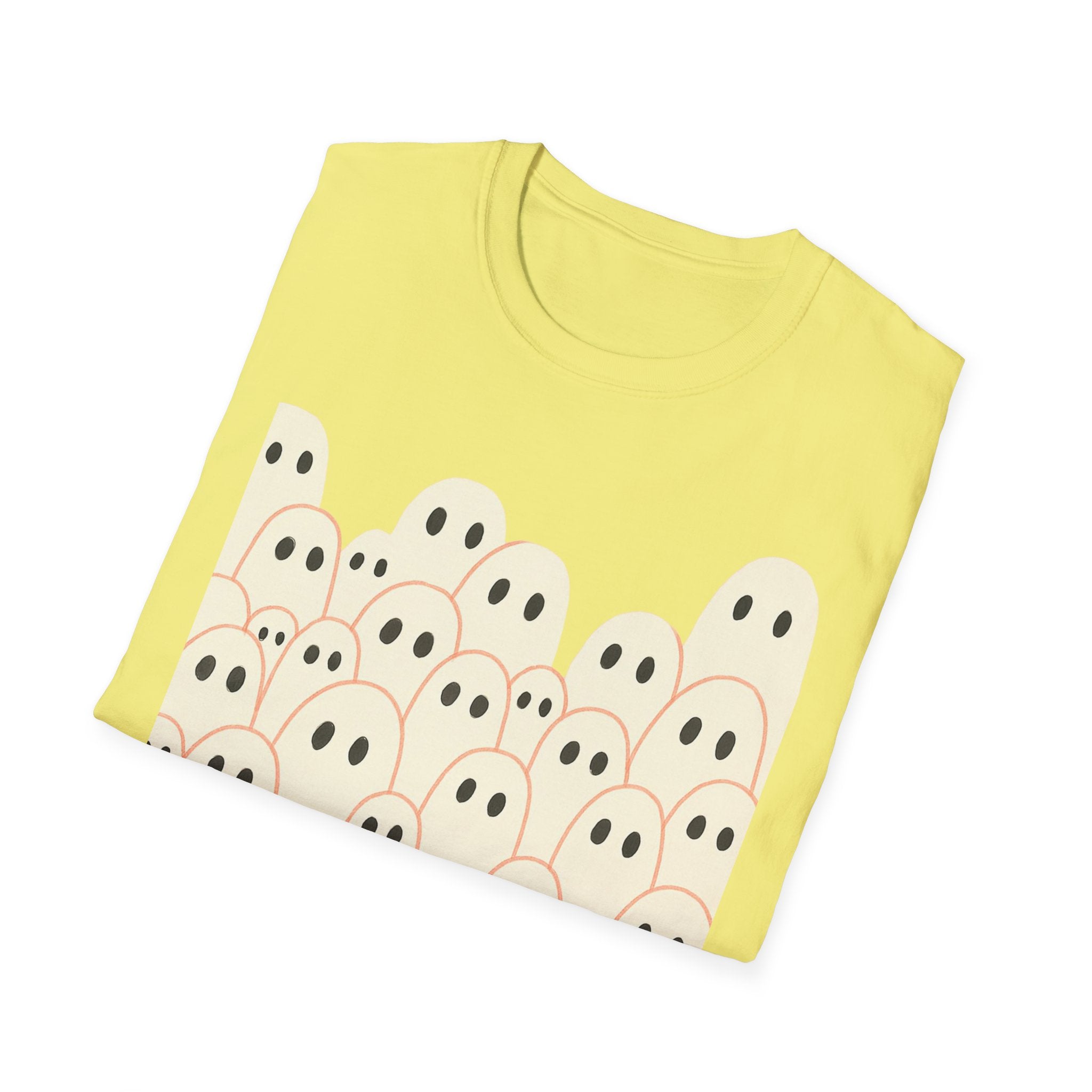 Ghost Spooky Cute Goth Halloween Unisex Softstyle T-Shirt, Halloween Shirt, Ghost Lover Gift, Halloween Costume, Halloween Party Tee, Gothic