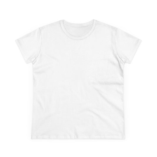Artistic Goldfish Graphic Women's Midweight Cotton Tee koi On back of tee