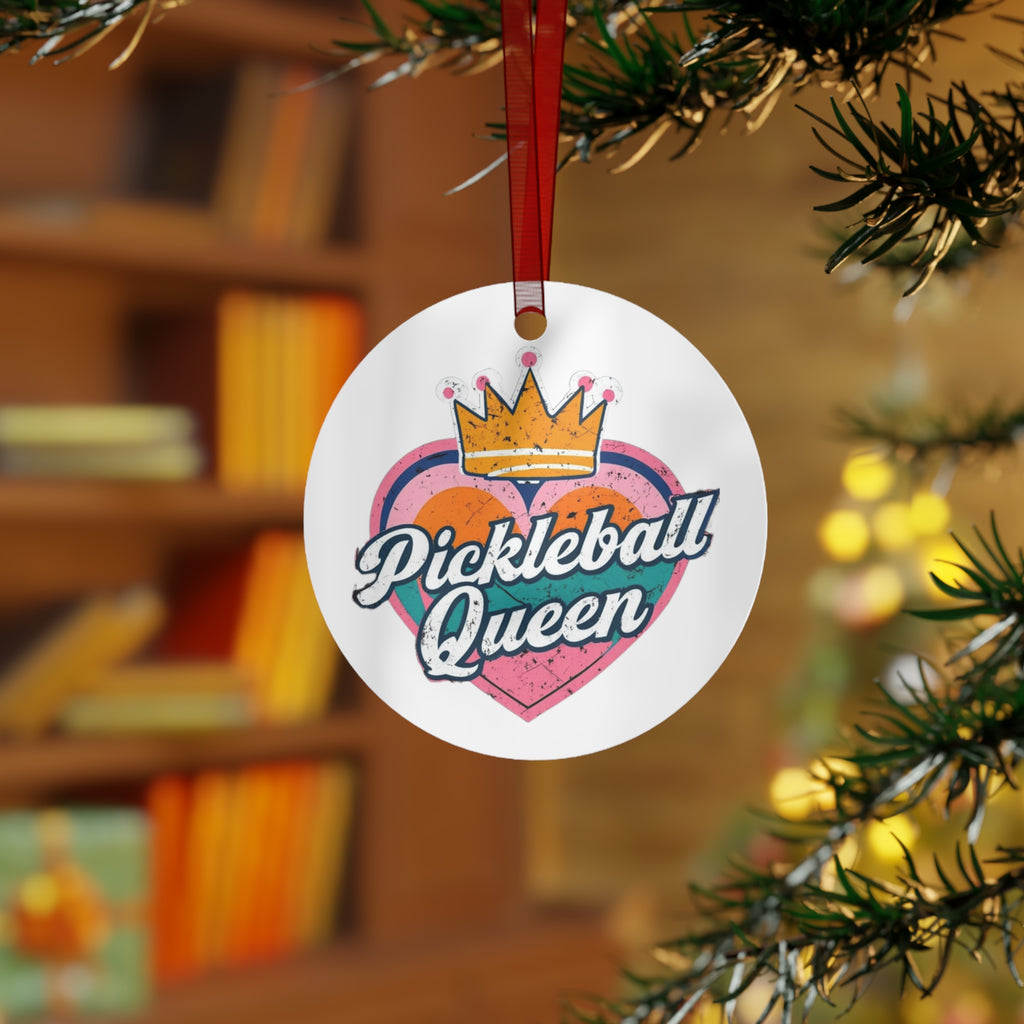 Pickleball Queen Metal Ornaments - Celebrate Your Passion for Pickleball