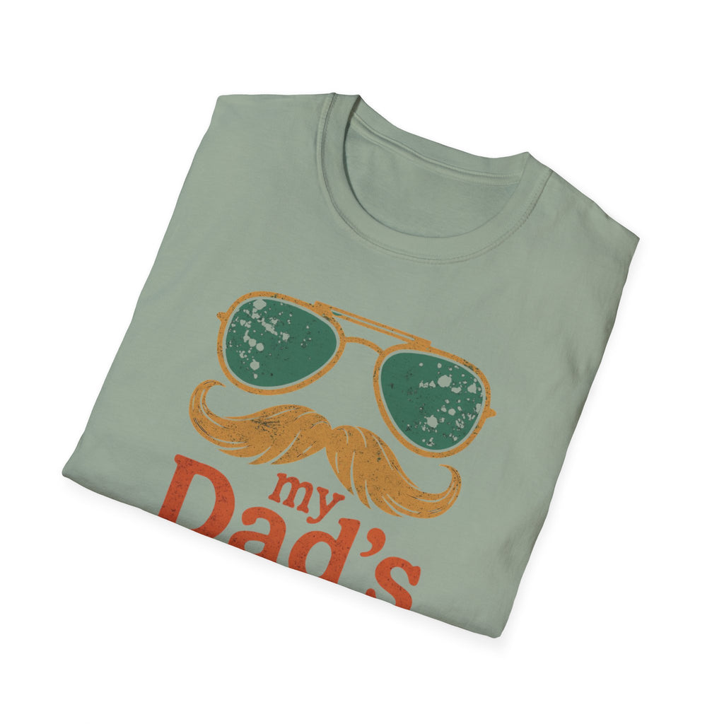 Dad's Pronouns was/were Unisex Softstyle T-Shirt bad dad gift