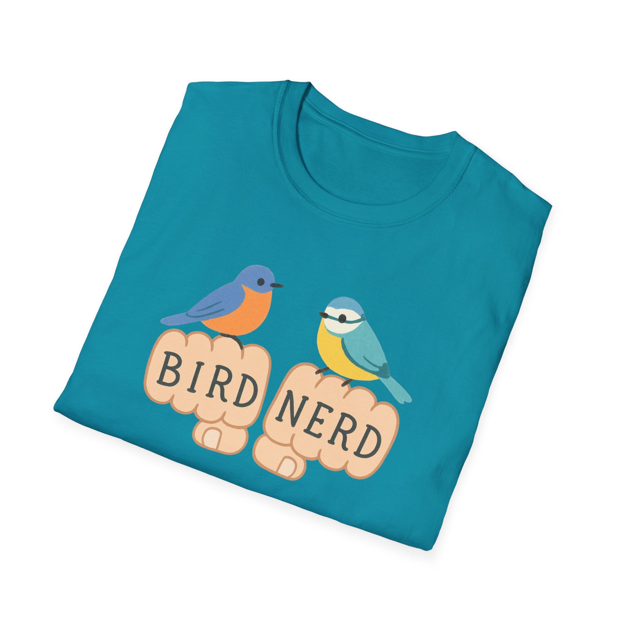 Bird Nerd Unisex Softstyle T-Shirt, Perfect for Bird Lovers, Nature Enthusiasts, Gift for Birdwatchers, Casual Wear,  Apparel bird gift