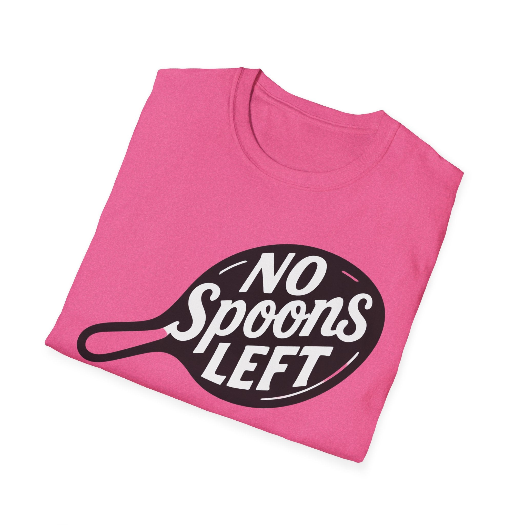 No spoons left chronic Illness Awareness Unisex Soft T-Shirt, Spoonie Shirt, Invisible Health Conditions Tee, Chronic Illness Support Top