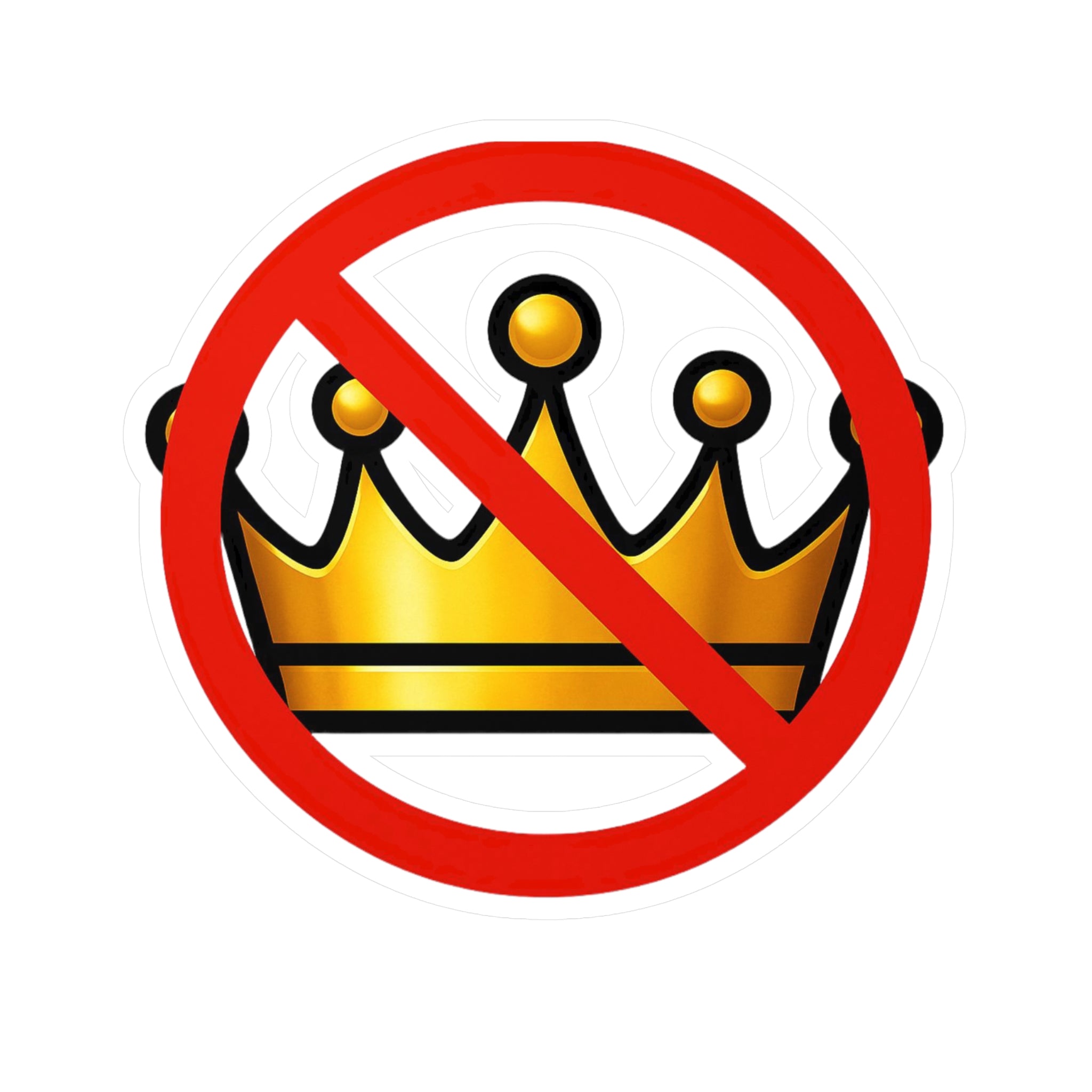 Vinyl Stickers, No Kings anti Trump protest sticker, Political Activist Decal, Resistance Movement Label, Social Justice Laptop Decal,