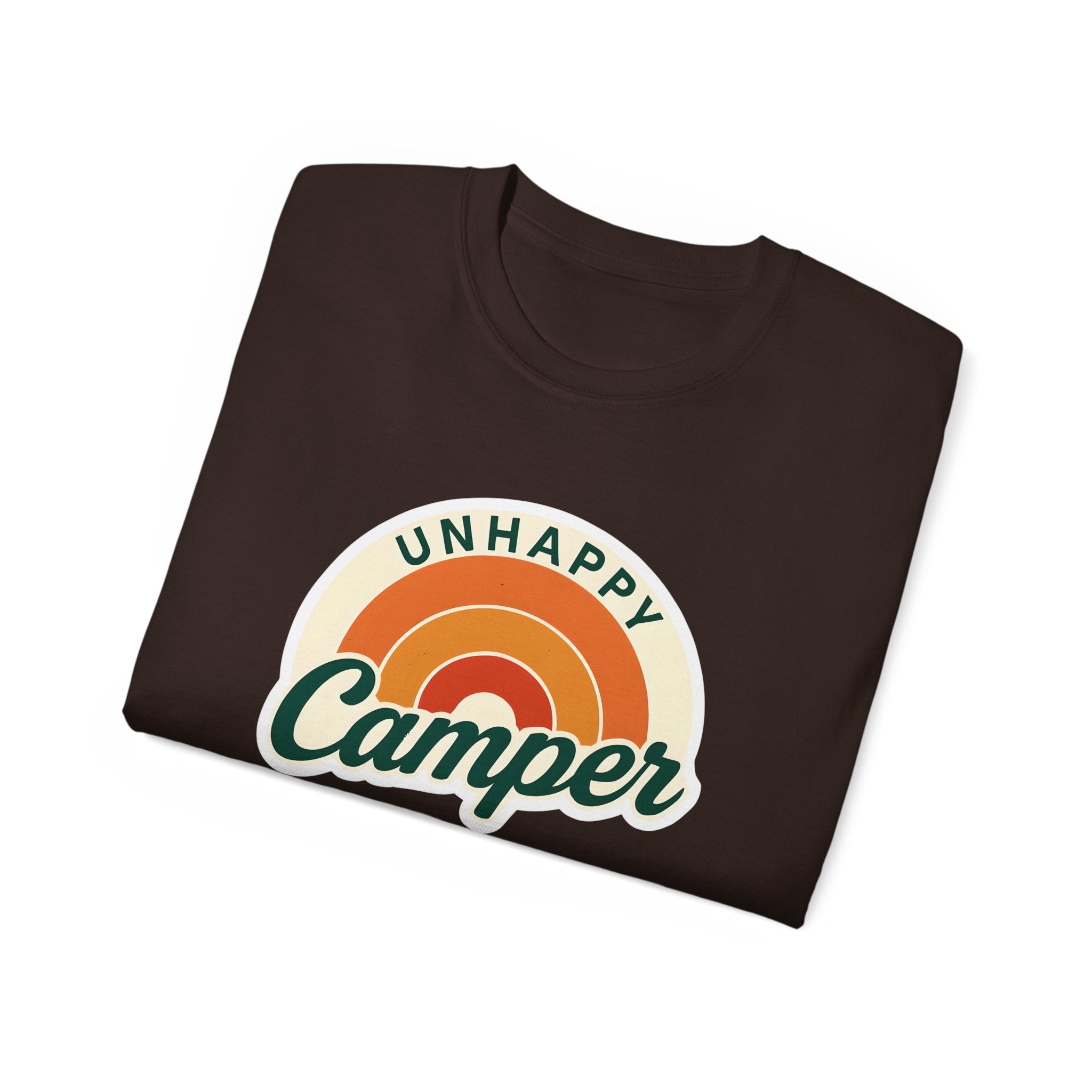 Unisex Tee for Campers: Unhappy Wanderer Adventure Gift Shirt, Hiking Outdoor Camping Apparel, Outdoorsy Nature Lover Top, Wanderlust Tee,