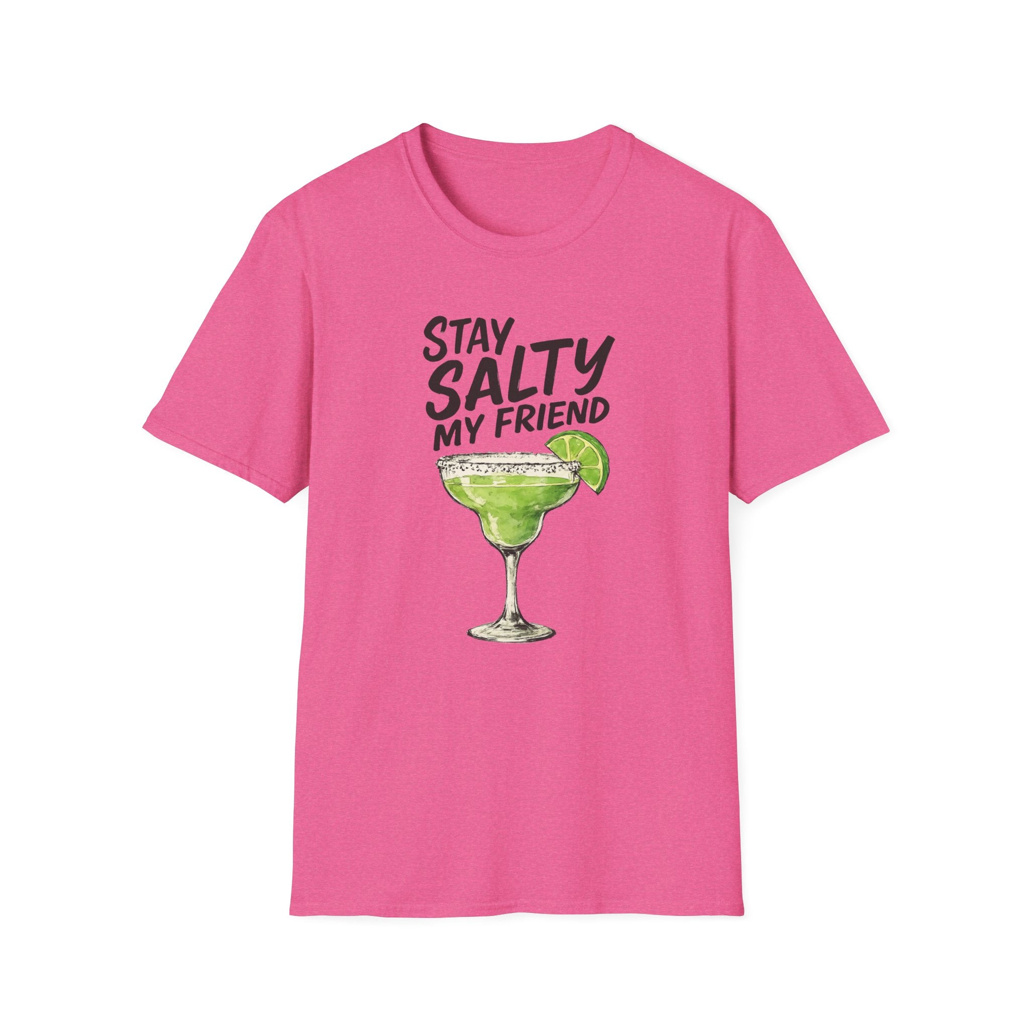 Stay Salty my friend Margarita Cocktail T-shirt, Tequila Drink Party Tee, Unisex Softstyle Top, Funny Graphic Shirt