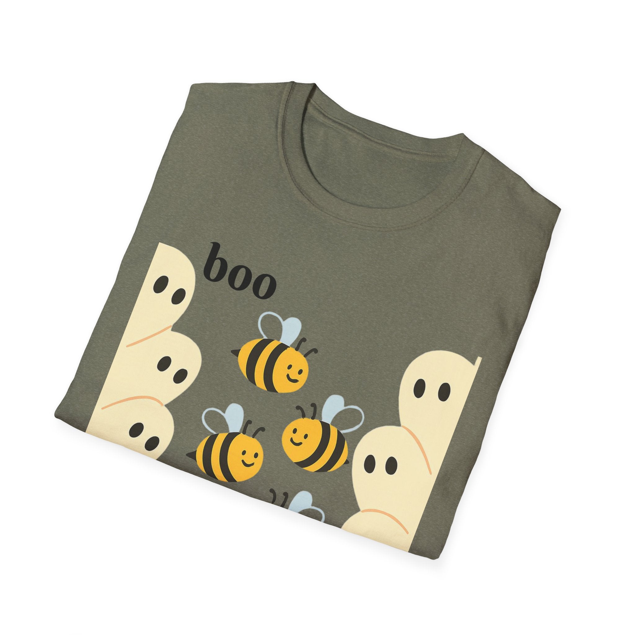 Boo Bees Ghost Halloween Costume Unisex Softstyle T-Shirt - Bee Lovers Gift, Spooky Shirt, Halloween Party, Funny Costume Tee, Cute Ghost