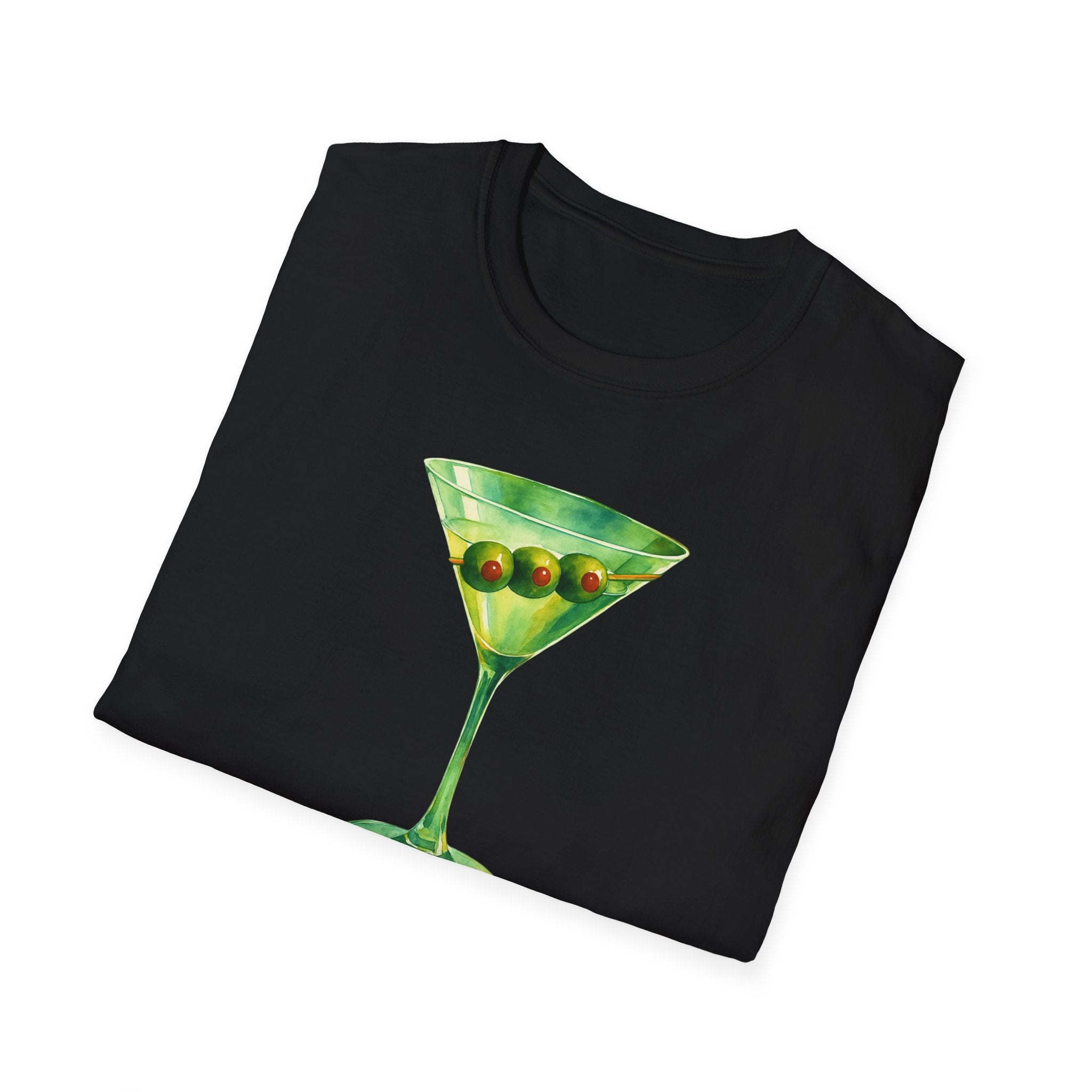 Martini Graphic T-Shirt | Unisex Softstyle Tee | Perfect for Cocktail Lovers, Parties, and Unique Gift Idea, Birthday, Summer Fun gift