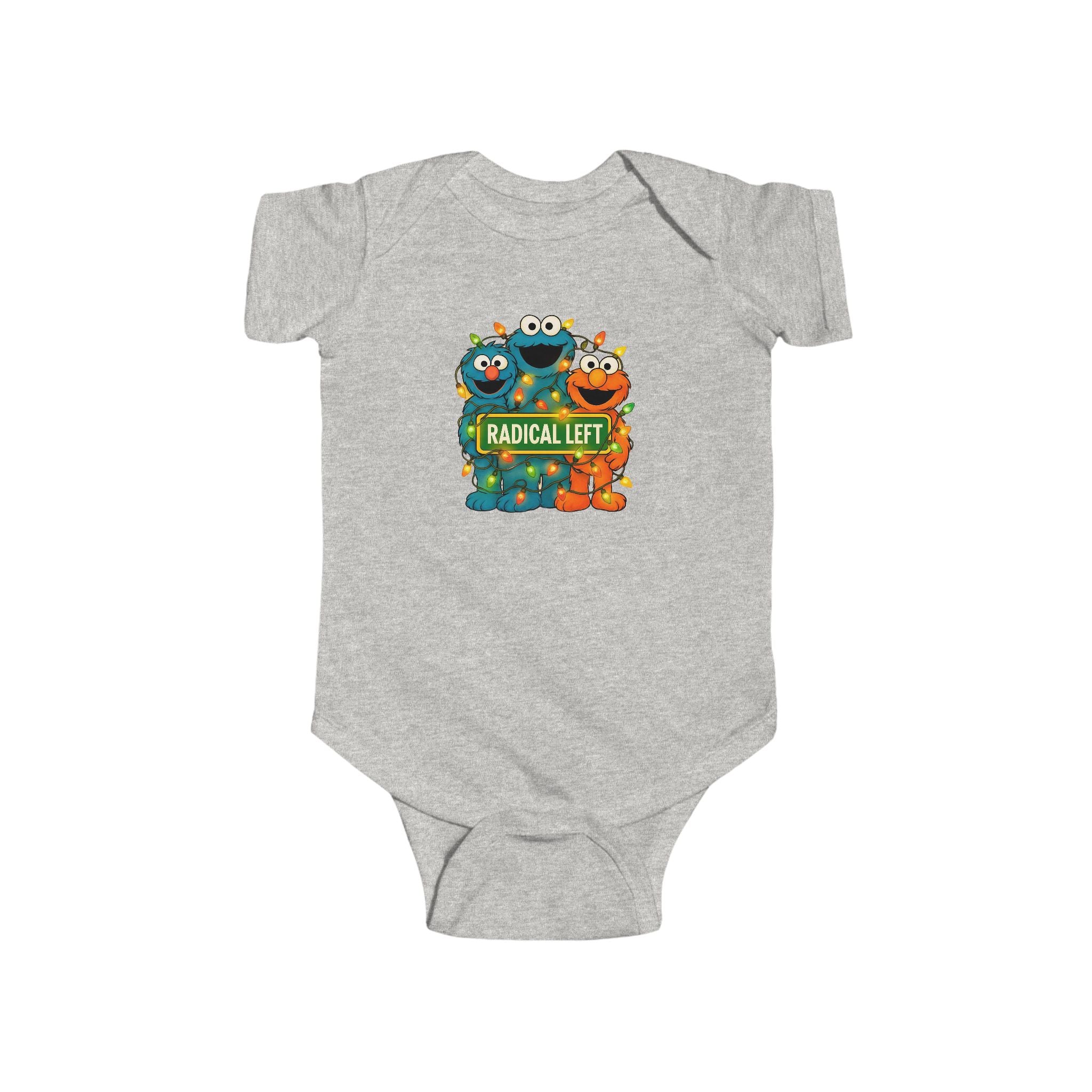 Radical Left Funny Infant Bodysuit, Anti-Trump Baby Gift, Social Justice Christmas Onesie, Kindness and Diversity Political Humor,