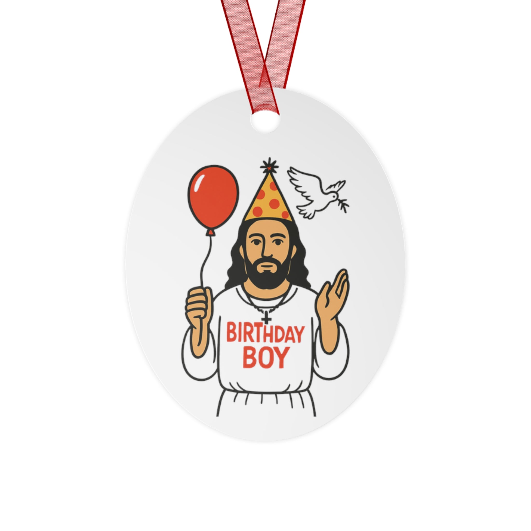 Jesus 'Birthday Boy' Metal Ornament – Religious Christmas & Birthday Keepsake