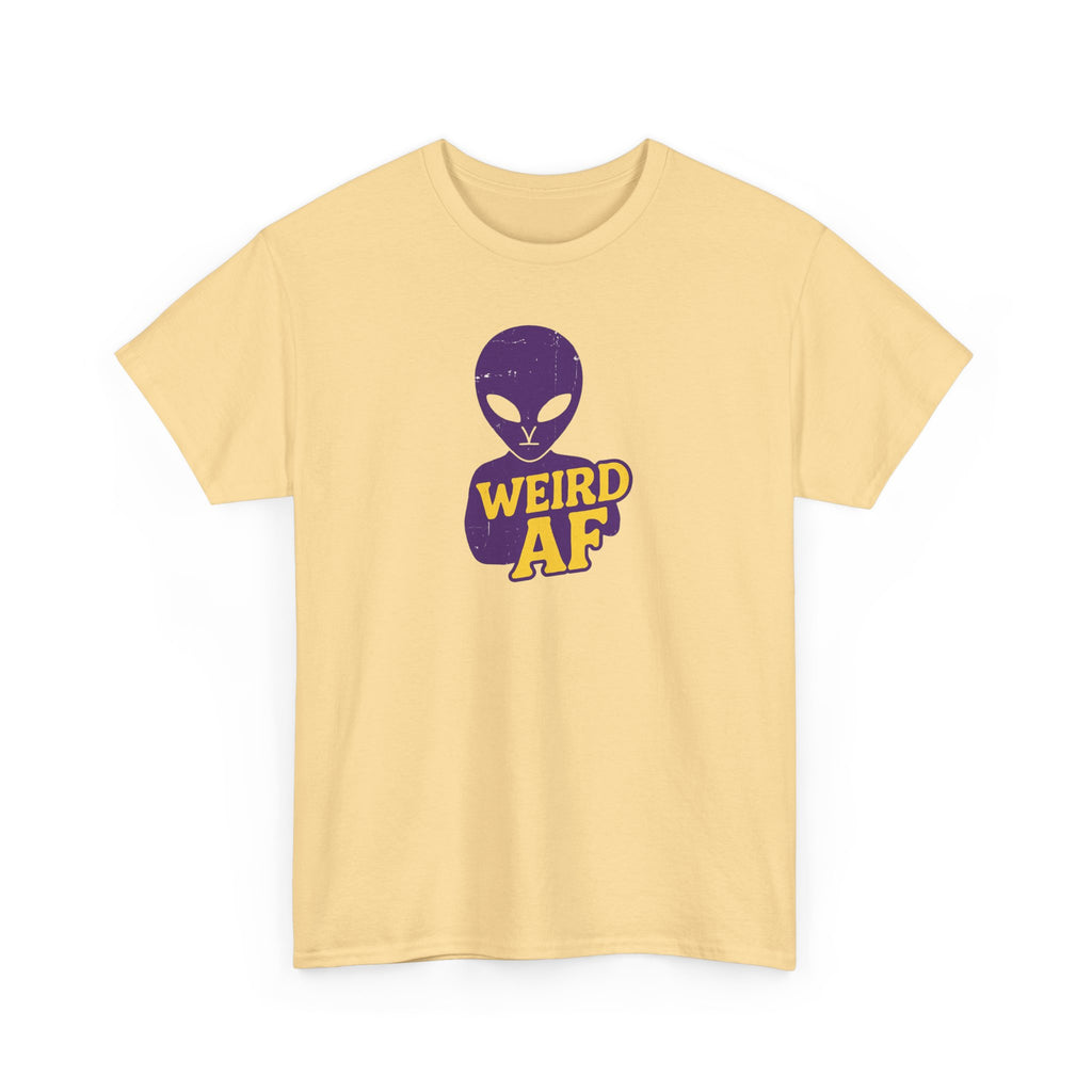 Weird AF Alien Tee, Unisex Graphic T-Shirt, Fun Casual Wear, Gift for Sci-Fi Lovers, Quirky Humor Apparel