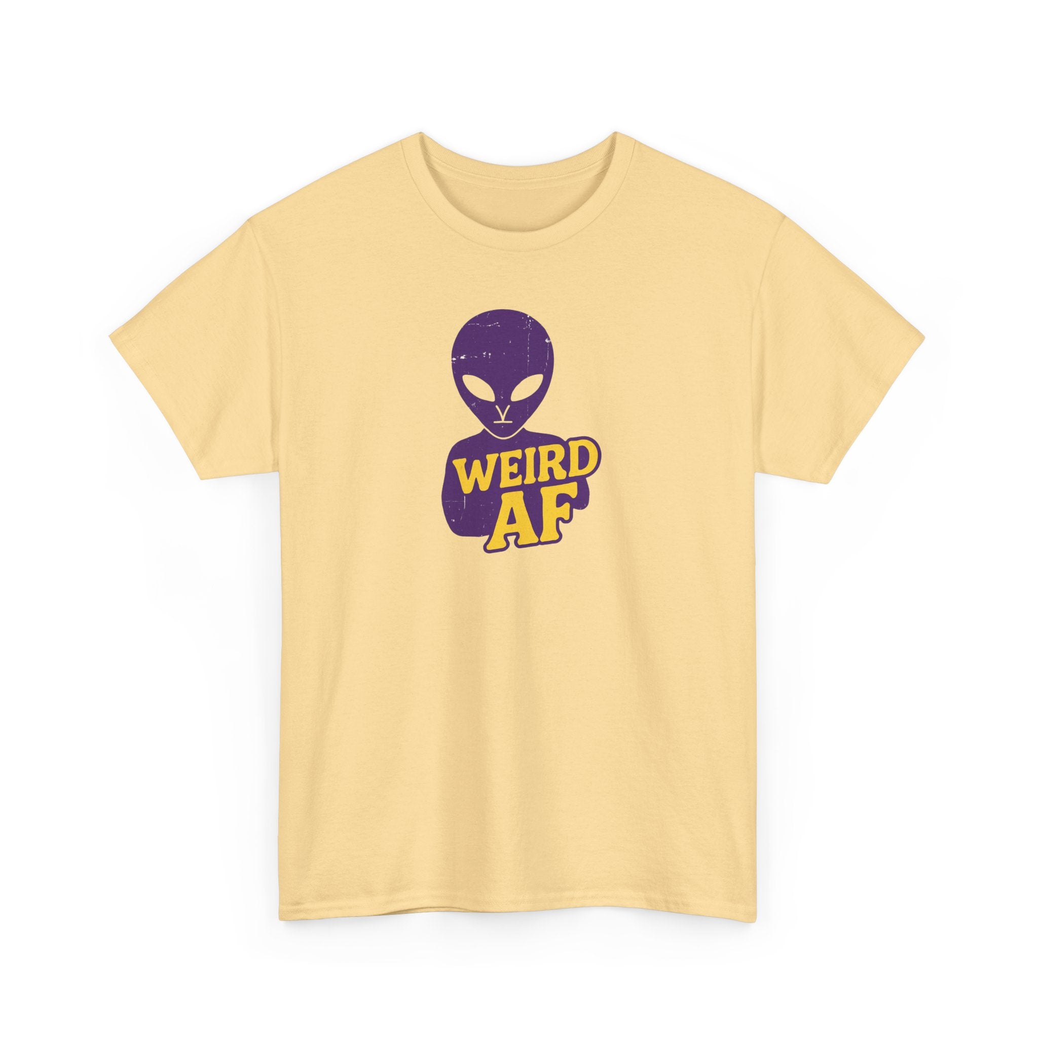Weird AF Alien Tee, Unisex Graphic T-Shirt, Fun Casual Wear, Gift for Sci-Fi Lovers, Quirky Humor Apparel