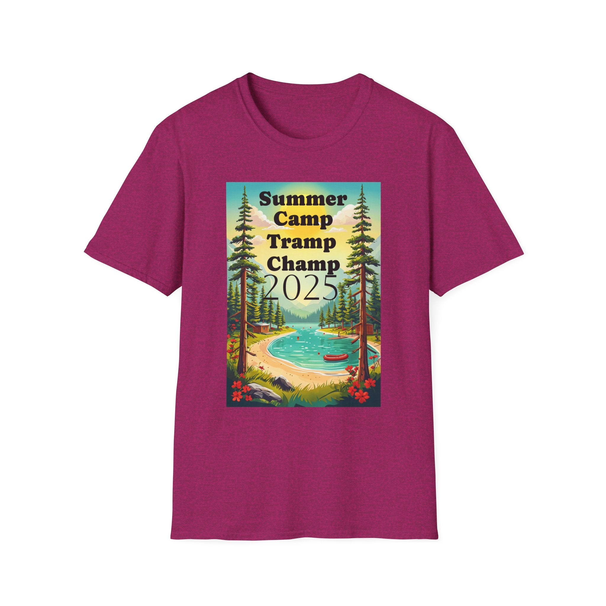 Unisex Summer Camp T-Shirt, Fun Camp Tee, Outdoor Adventure Shirt, Camping Gift, Tramp Champ Apparel, 2025 Summer Tees