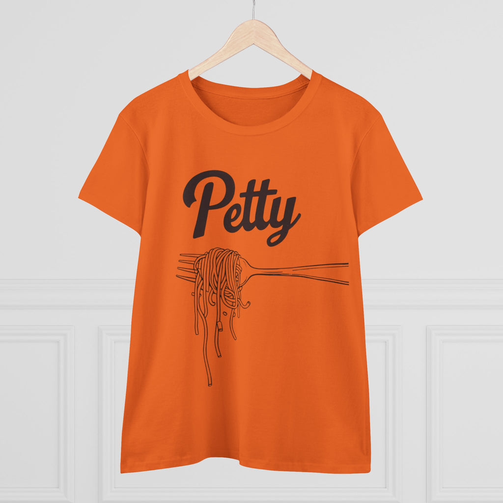 Petty spaghetti Women's Cotton Tee, Funny Graphic Tee, Casual Shirt, Gift for Foodies, Birthday Gift, Quirky Apparel gift for her