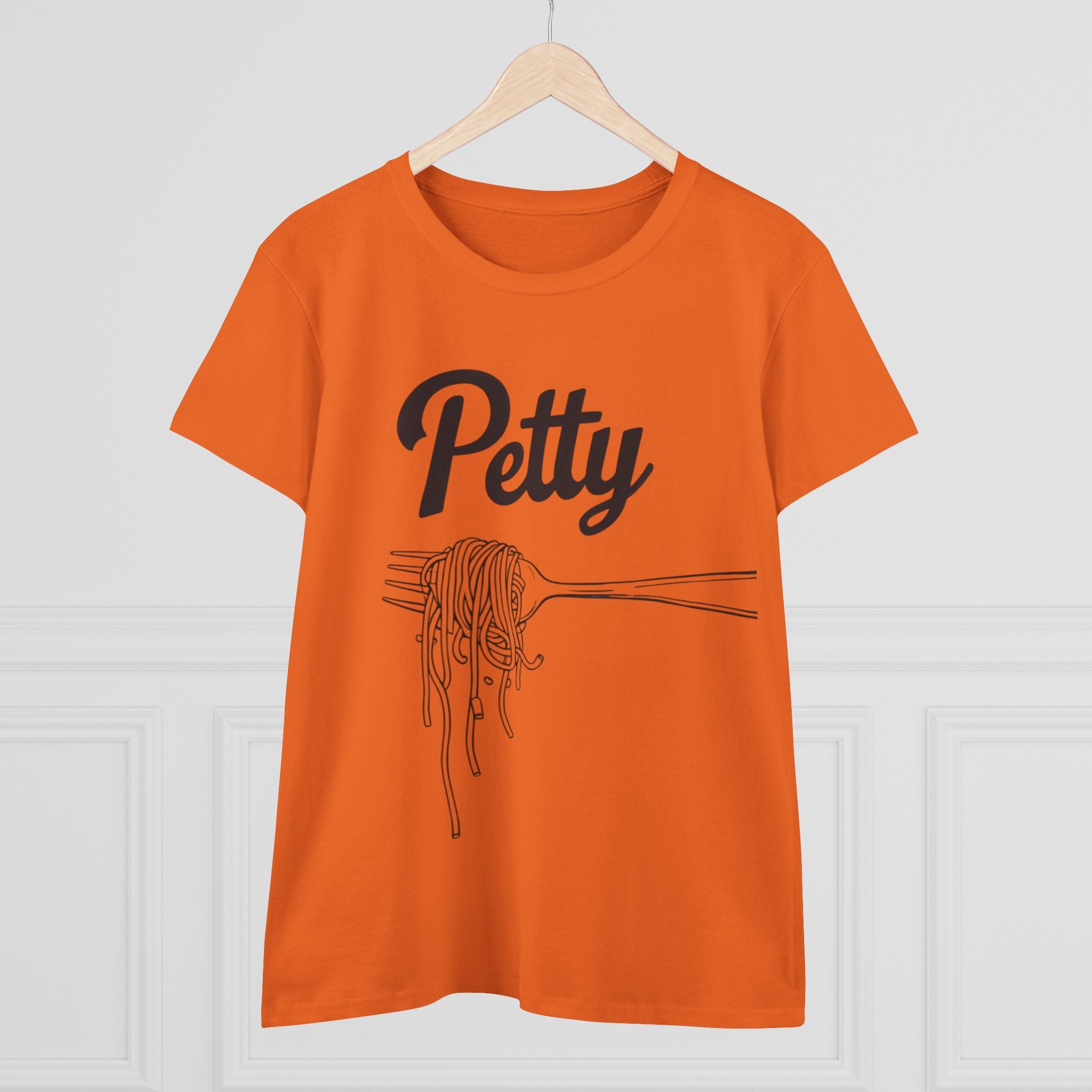 Petty spaghetti Women's Cotton Tee, Funny Graphic Tee, Casual Shirt, Gift for Foodies, Birthday Gift, Quirky Apparel gift for her