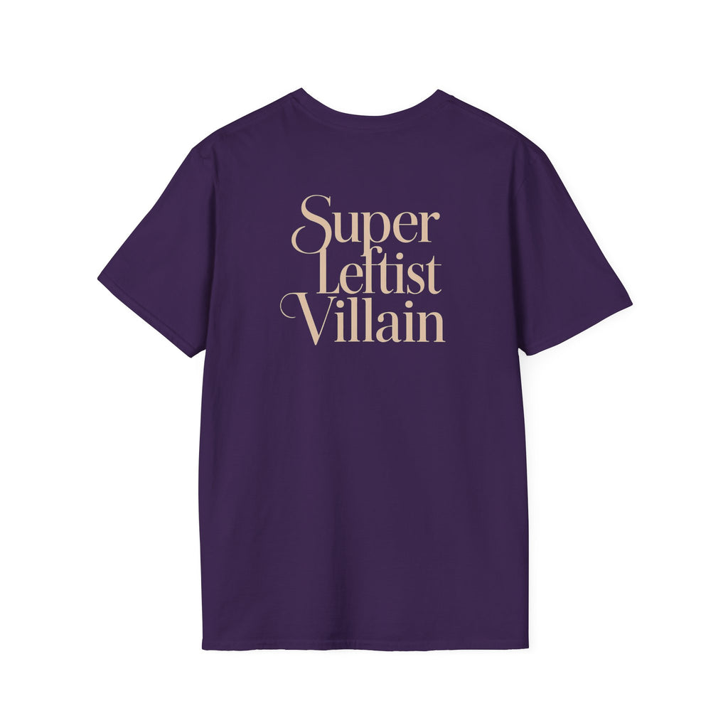 Super Leftist Villain Softstyle T-Shirt, Anti Trump Activist Shirt, Political Streetwear, Leftist Peace Love Tee, Social Justice Gift