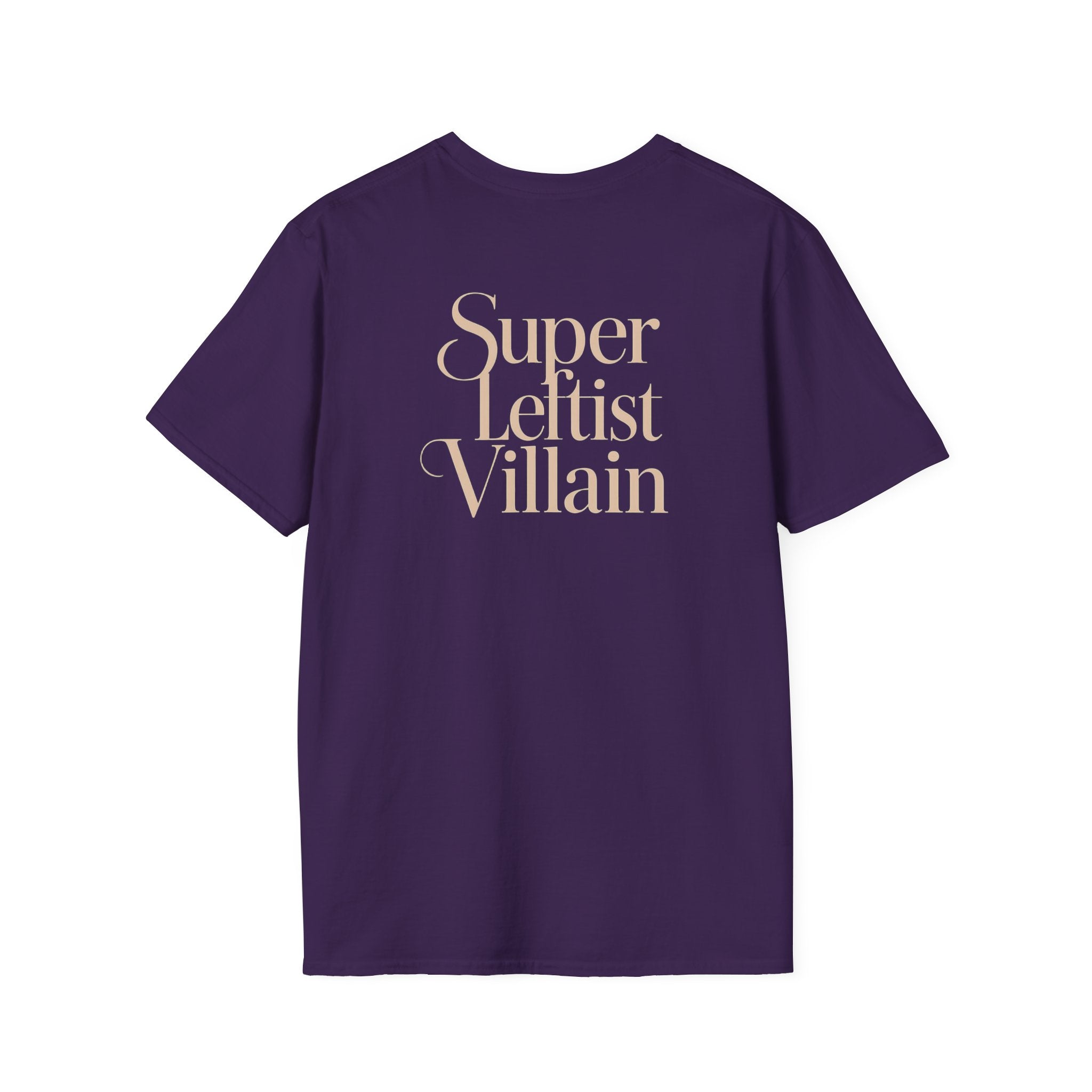 Super Leftist Villain Softstyle T-Shirt, Anti Trump Activist Shirt, Political Streetwear, Leftist Peace Love Tee, Social Justice Gift