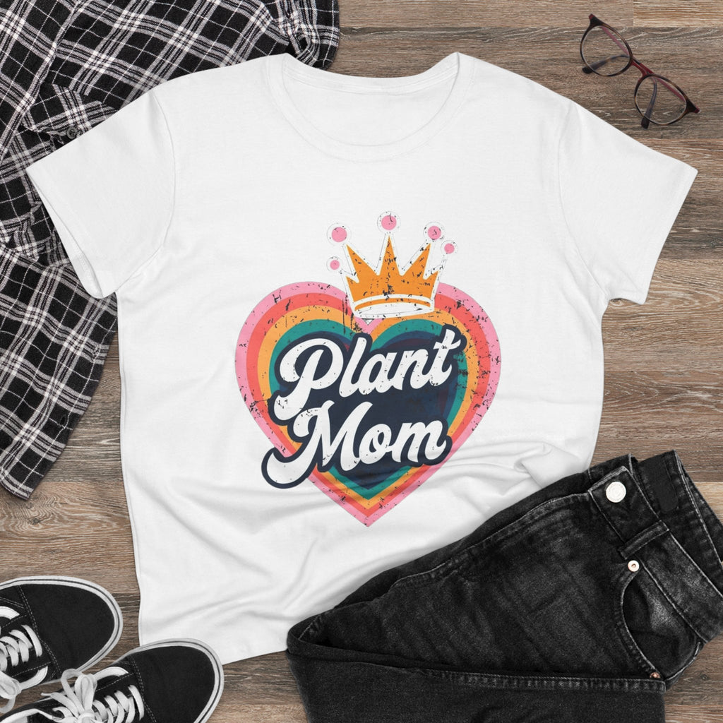Plant Mom Cotton Tee - Perfect Gift for Plant Lovers, Women's Graphic Shirt, Casual Wear, Eco-Friendly Fashion, Birthday Gift garden