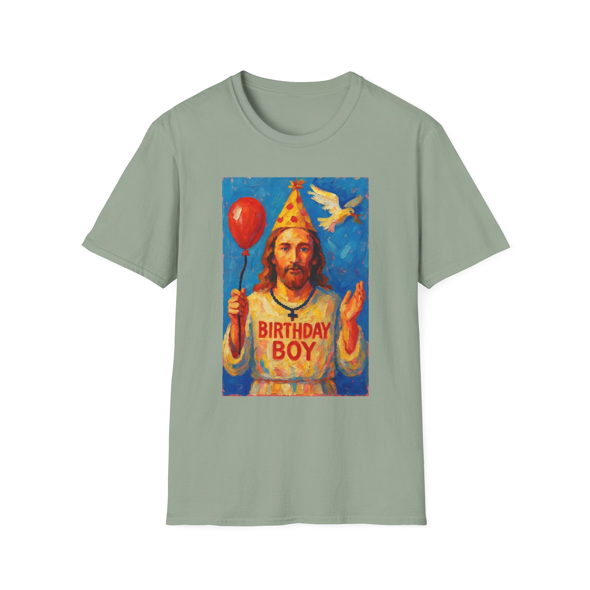 Vintage Religious Icon Birthday Boy T-Shirt Go Jesus, it’s your birthday!