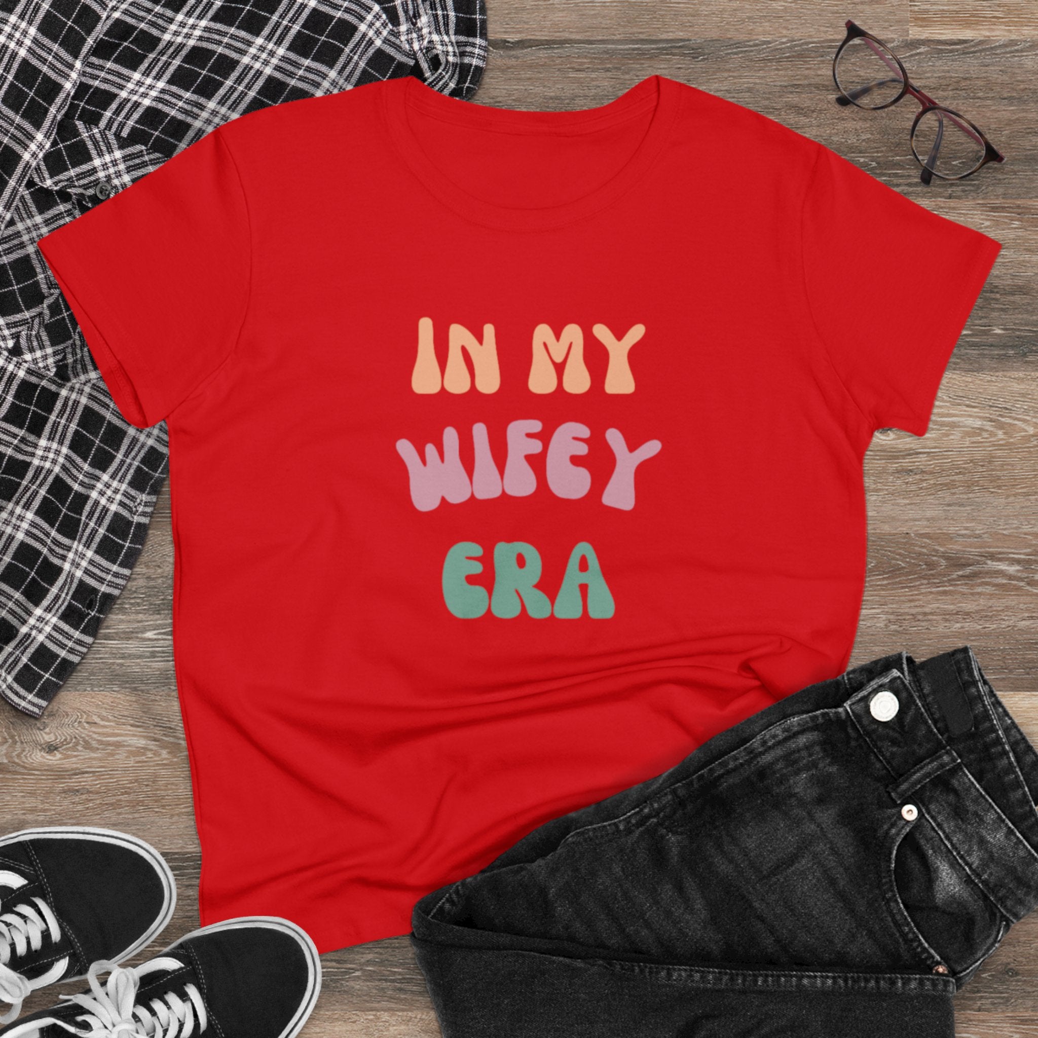 T-Shirt - Women's Midweight Cotton Tee with 'In My Wifey Era' Design