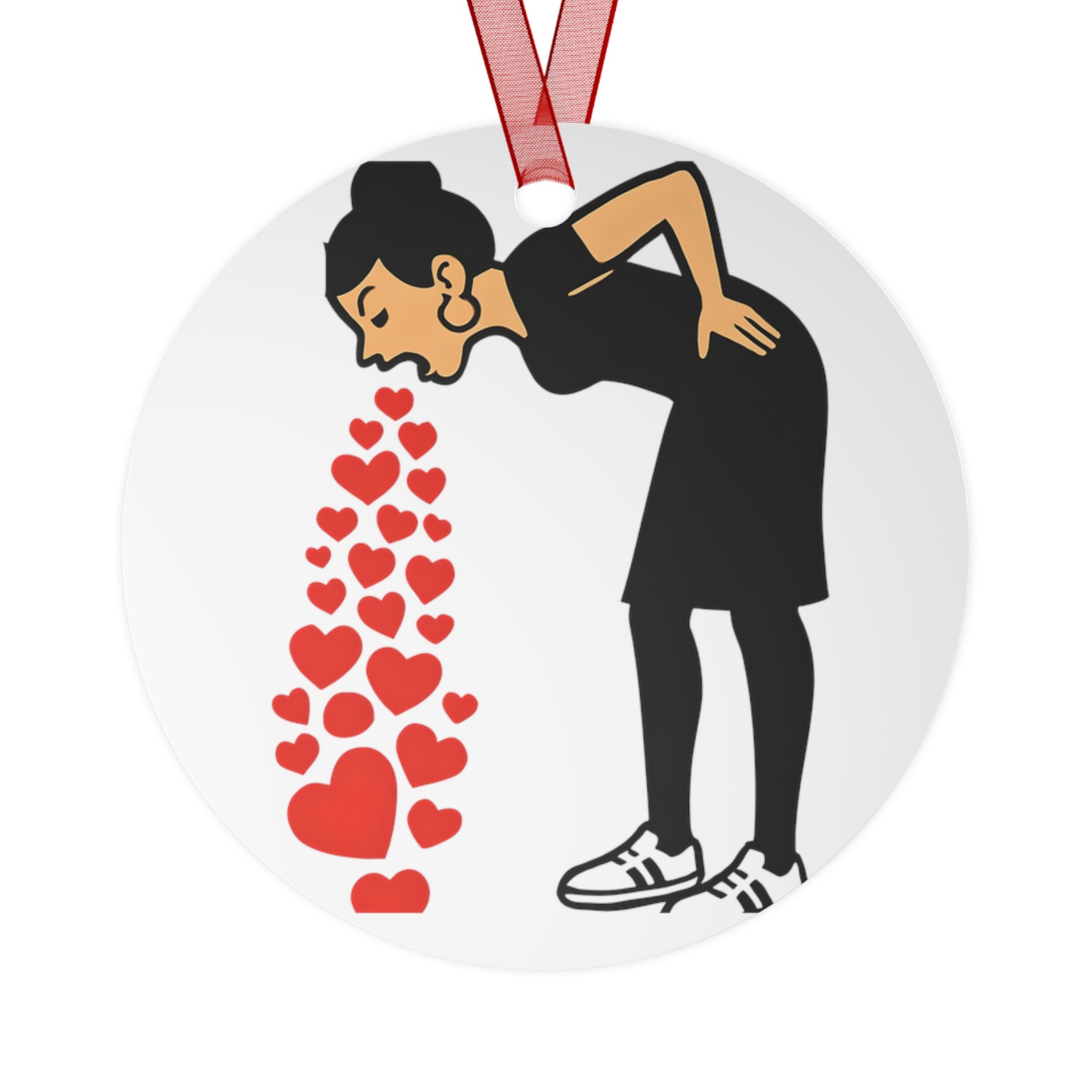 Heartfelt Love Metal Ornament