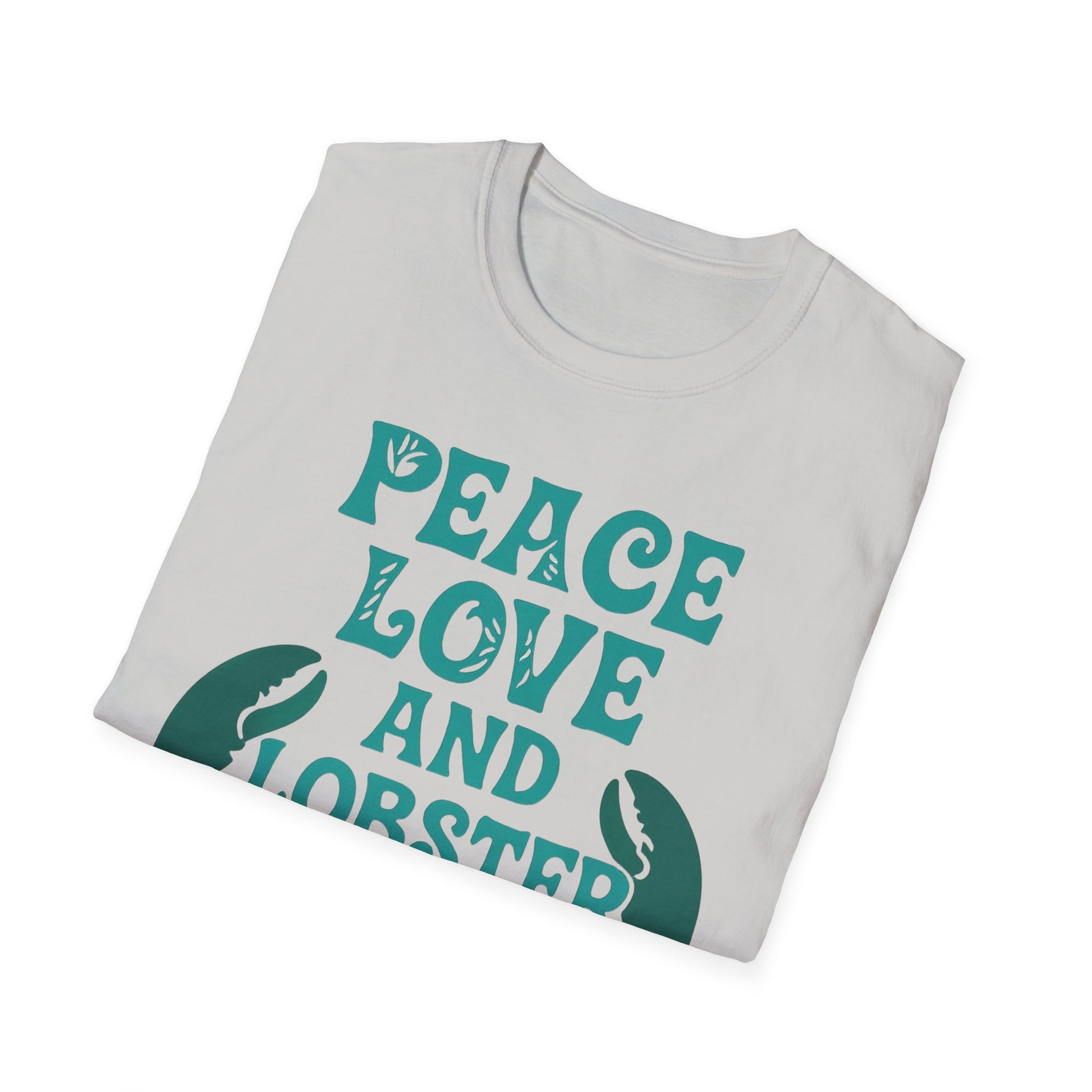 Peace, Love, and Lobster Rolls T-Shirt | Unisex Softstyle Tee for Seafood Lovers, Casual Summer Wear, Beach Days, Gifts, BBQs