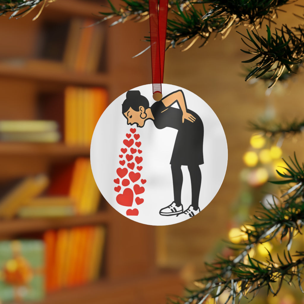 Heartfelt Love Metal Ornament