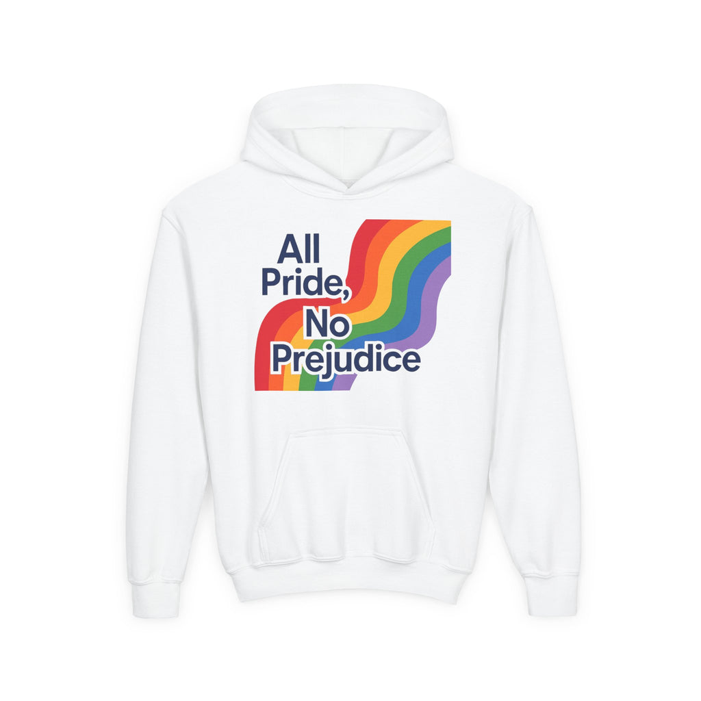 Pride-Themed Youth Hoodie - All Pride, No Prejudice, LGBTQIA+ Apparel, Comfortable Sweatshirt, Gift for Pride Day, Inclusive Fashion, [...]
